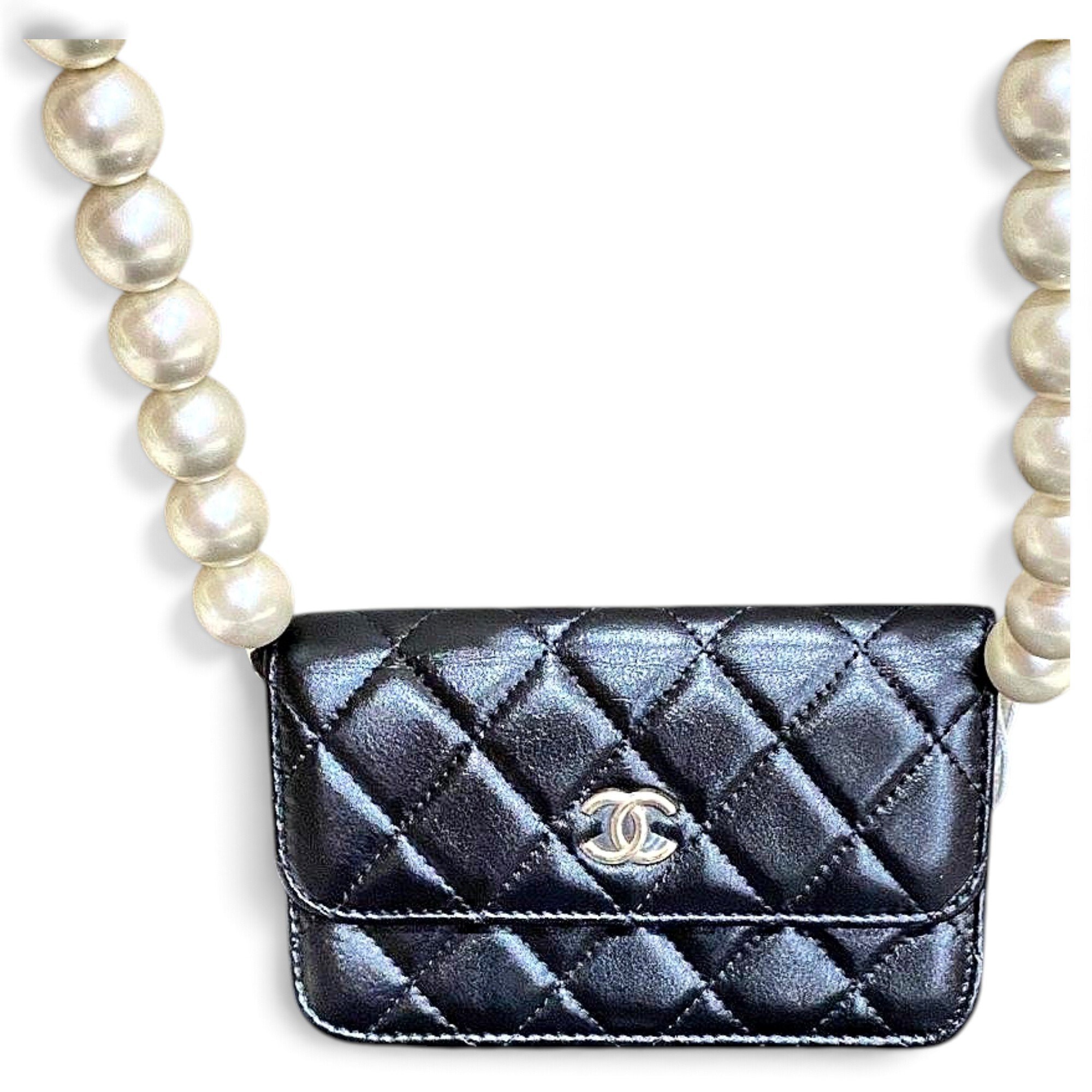 Wallet On Chain leather handbag