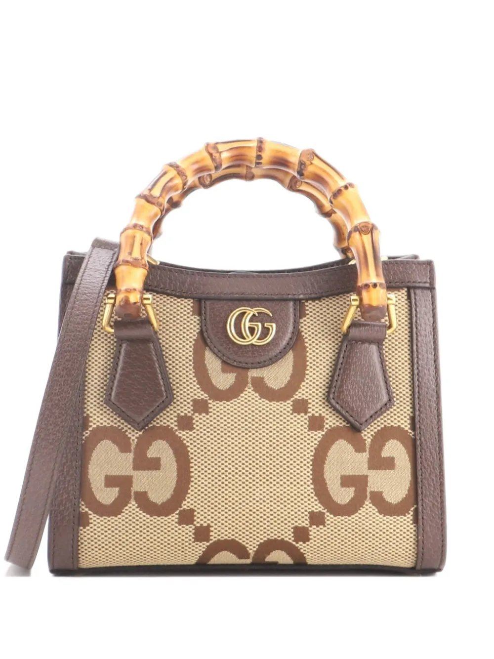 Diana NM Bamboo Handle Tote Jumbo GG Canvas Mini shoulder bag