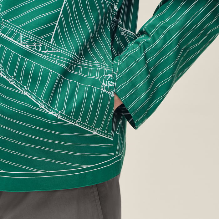 Menthe "Vent Portant Finesse" Zipped Jacket