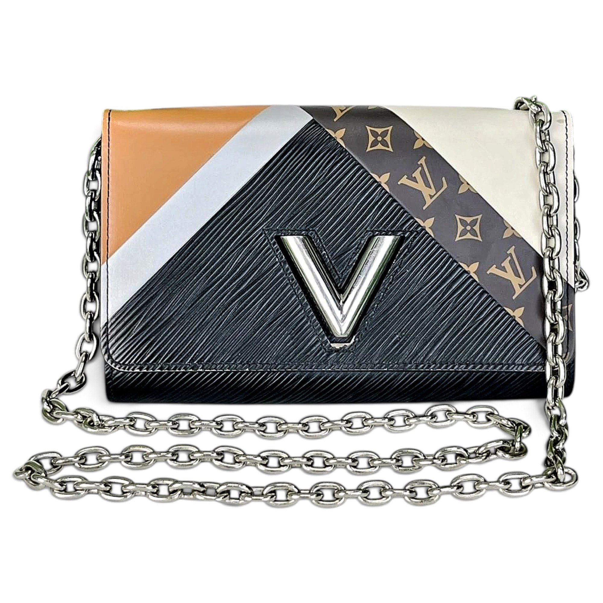 Twist leather crossbody bag