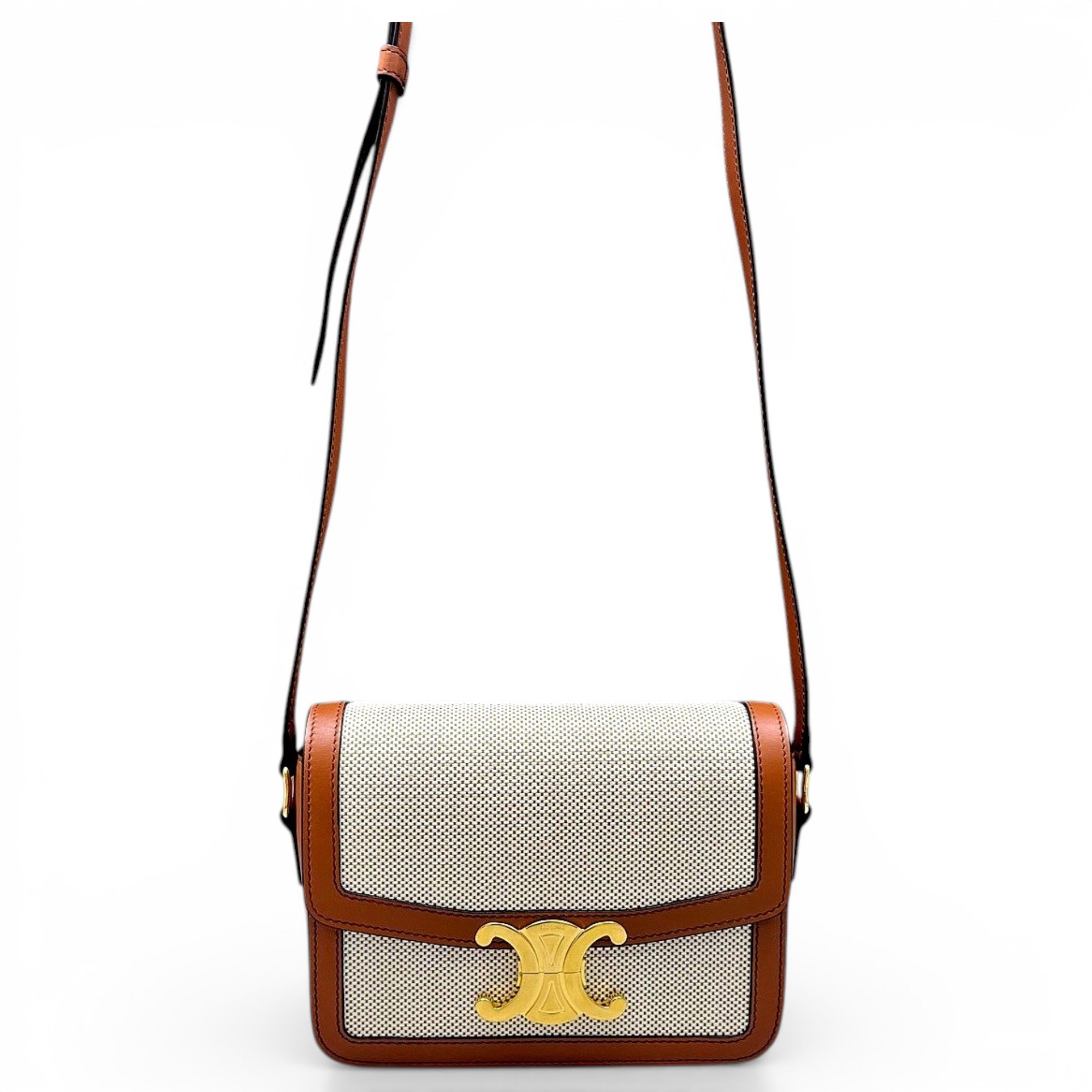 Triomphe leather handbag