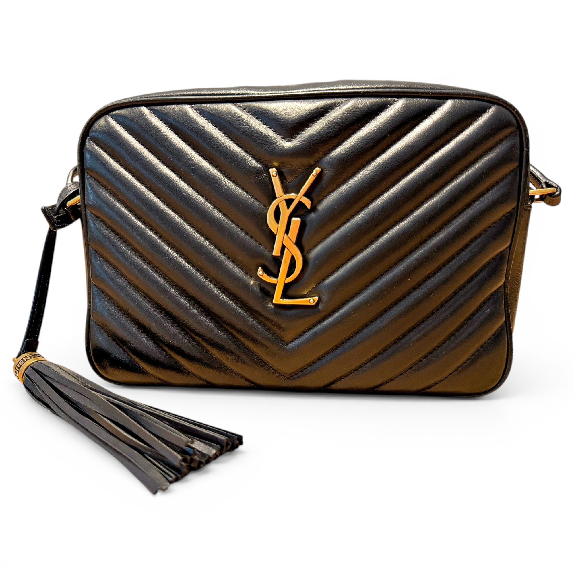 Camera Lou leather crossbody bag