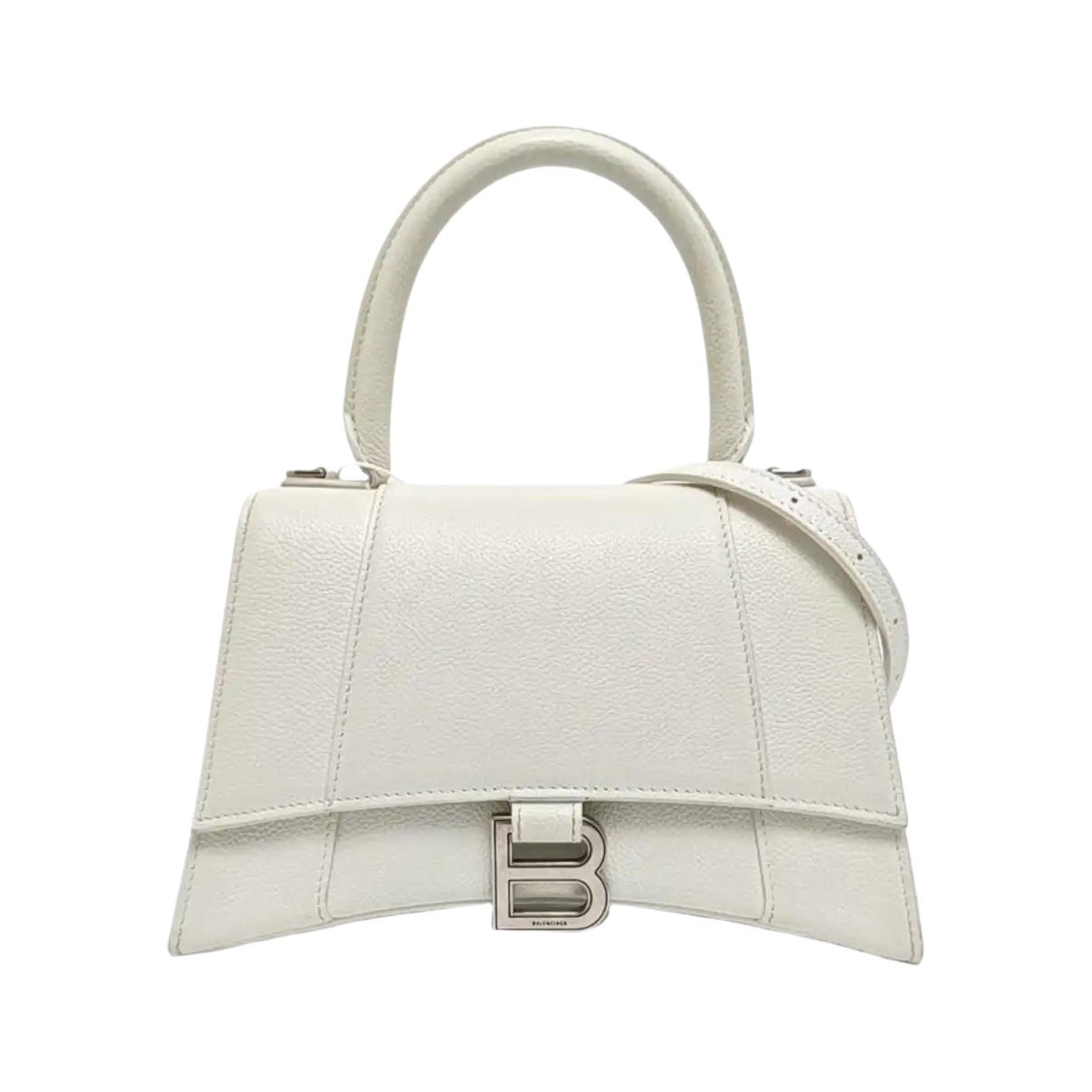 Hourglass leather handbag