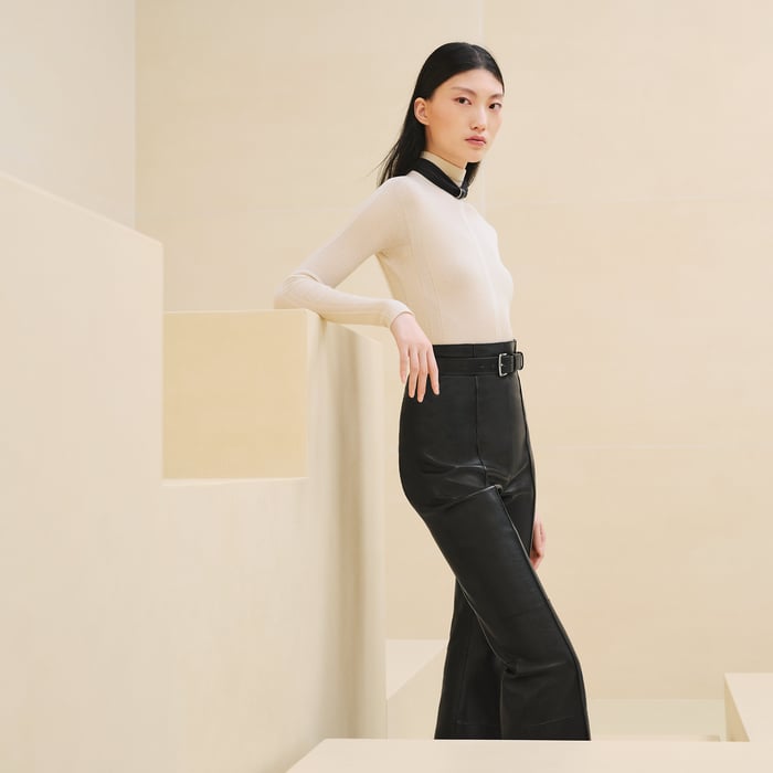 Blanc Cassé Cashmere Long-sleeve Sweater
