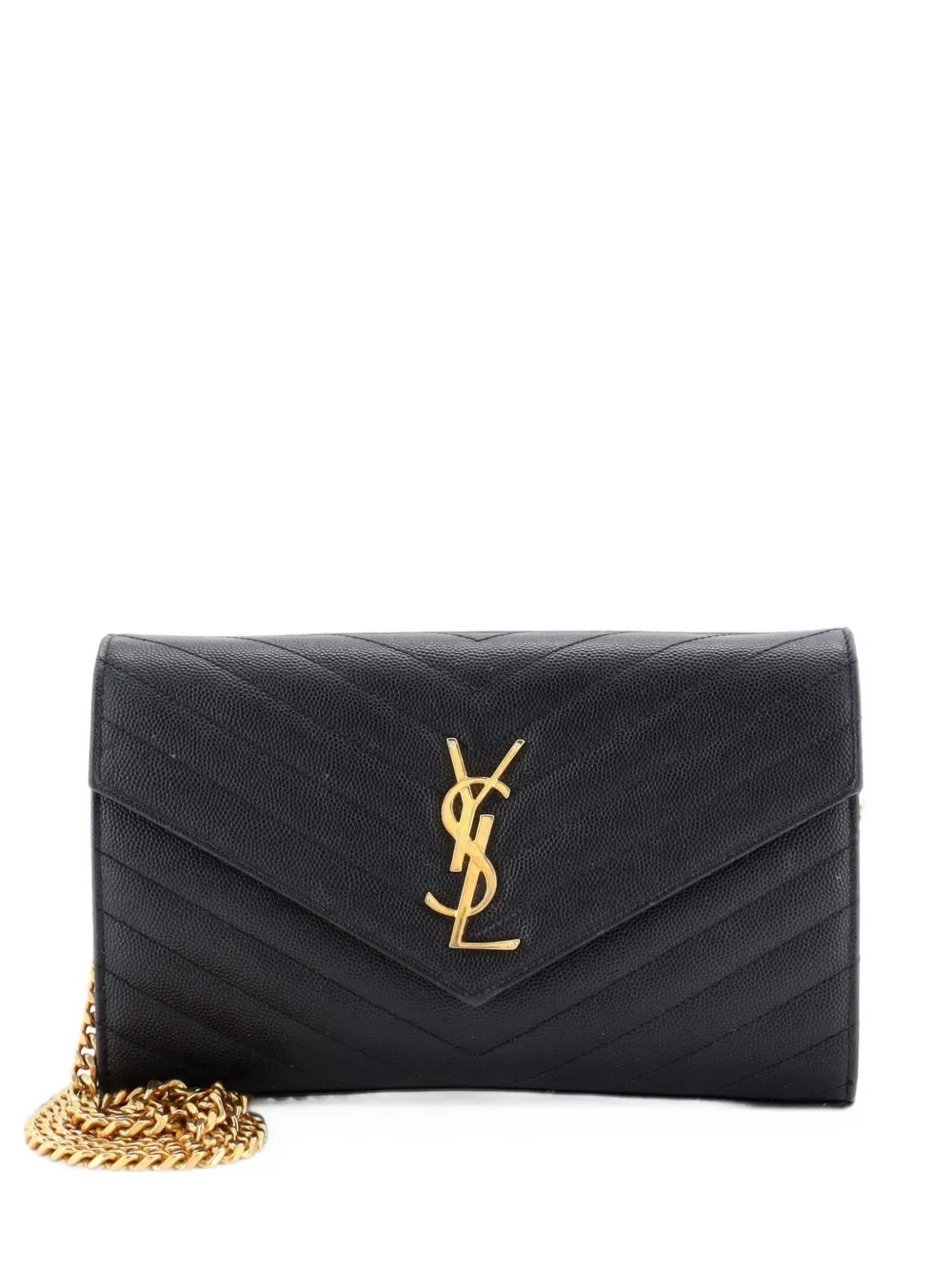 Classic Monogram Wallet on Chain Matelasse Chevron Leather Medium crossbody bag