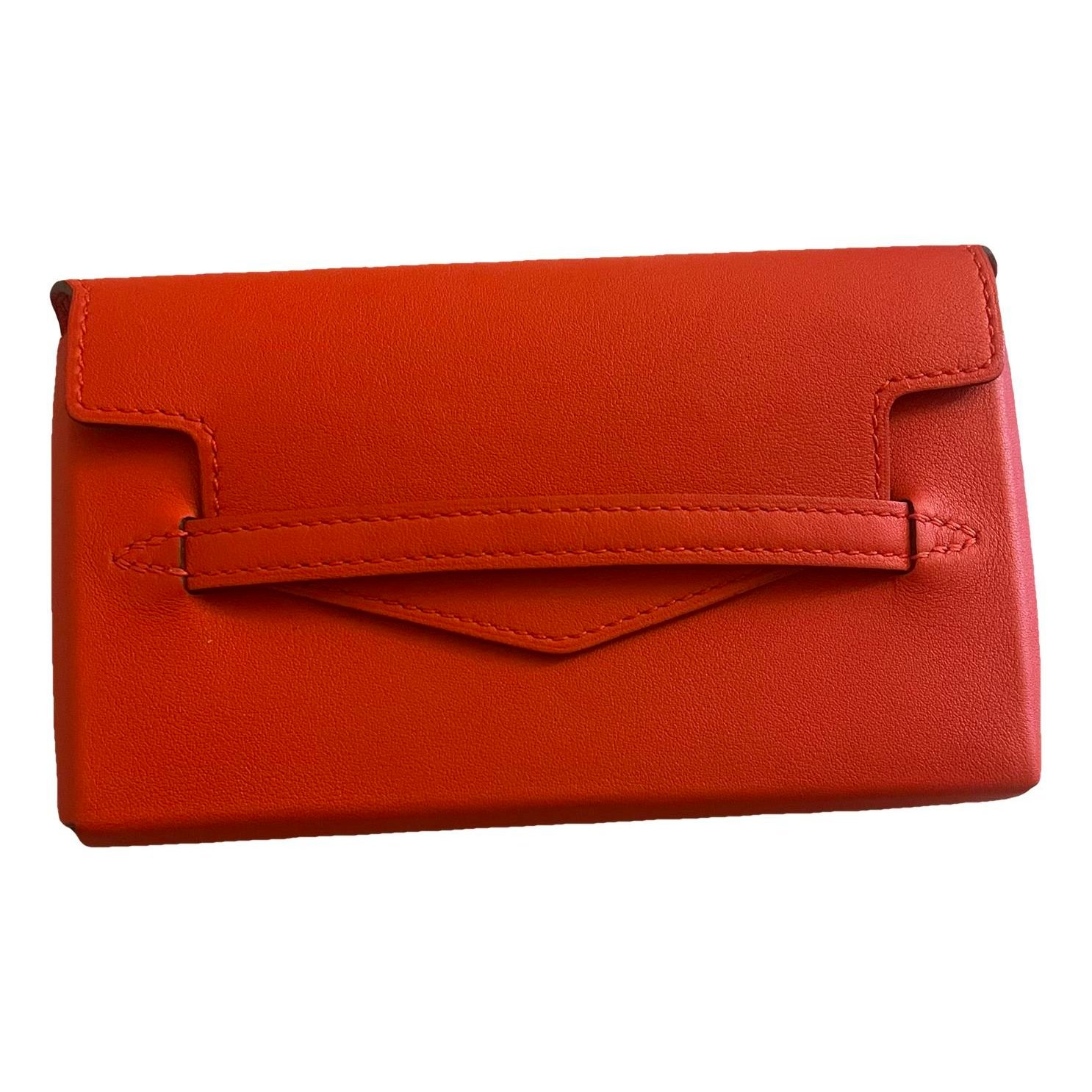 Leather clutch bag