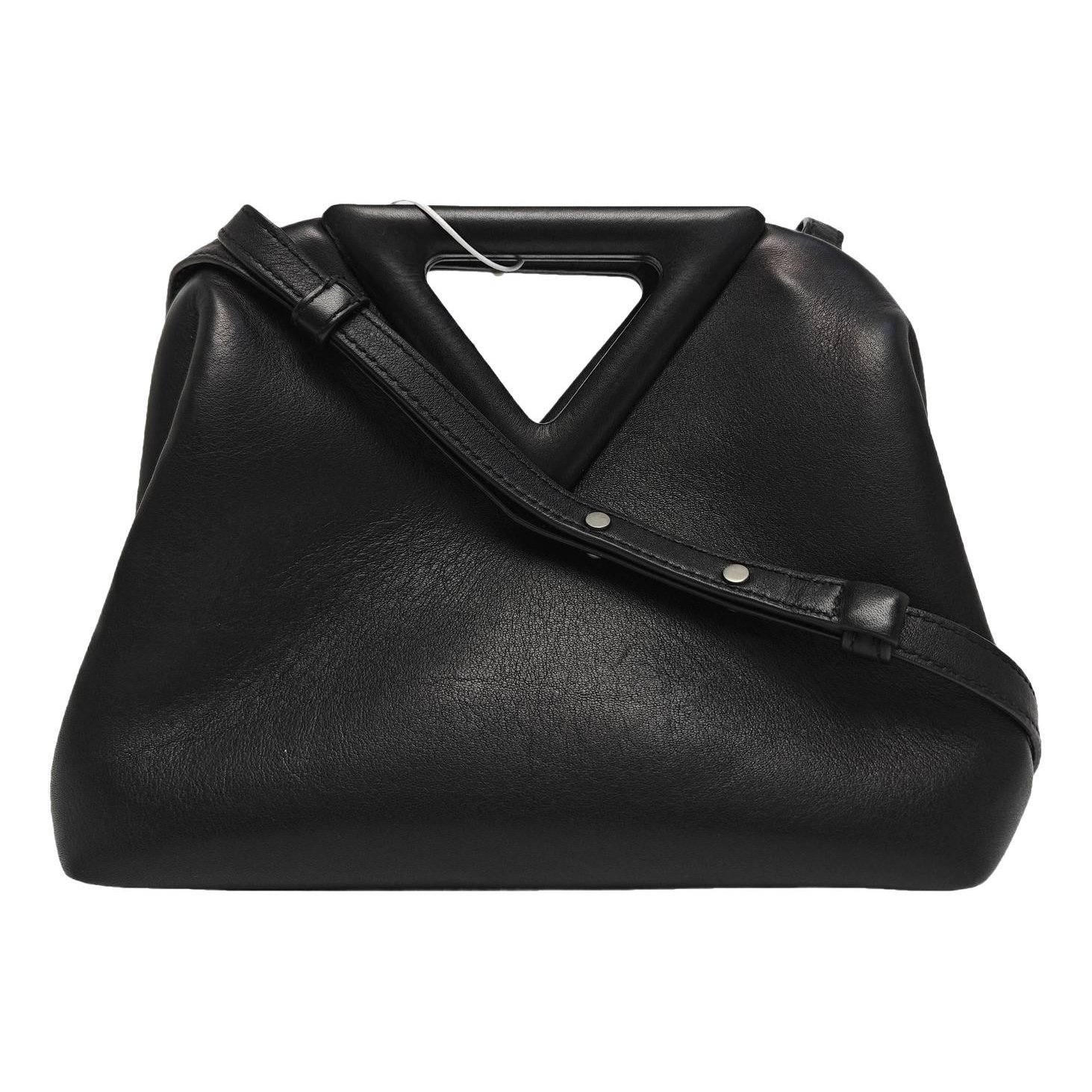 Point leather handbag