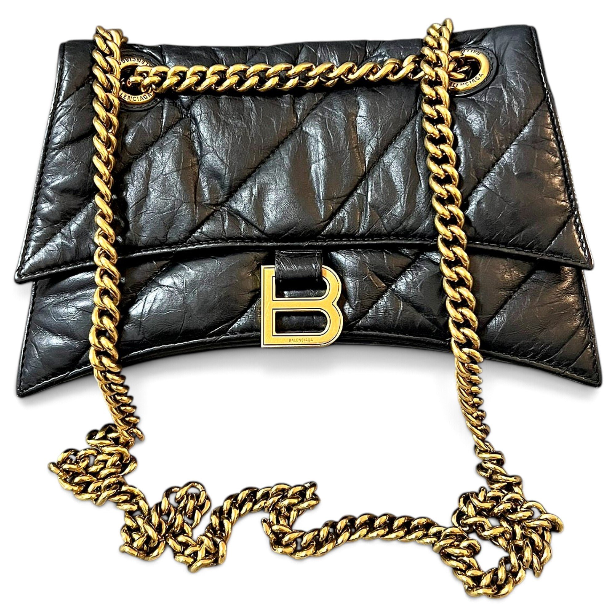 Crush leather crossbody bag