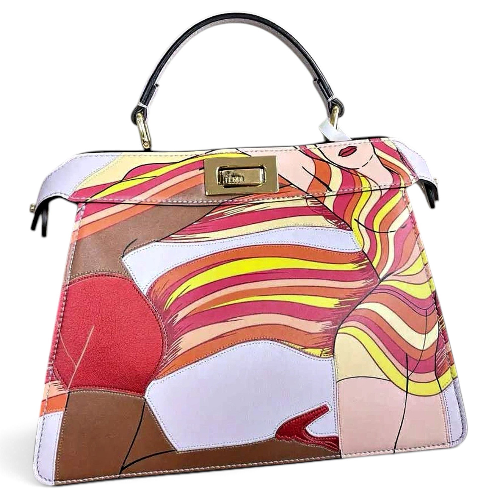 Peekaboo leather handbag