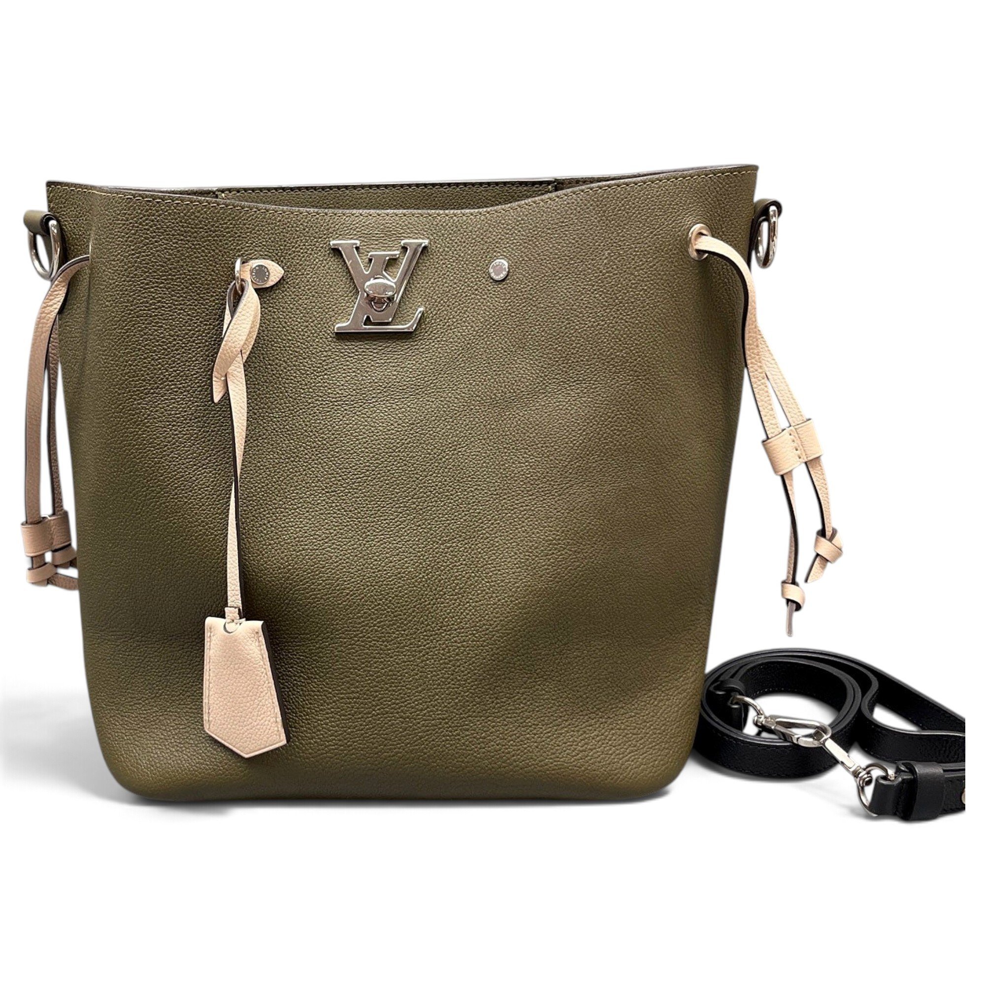 Lockme Bucket leather handbag