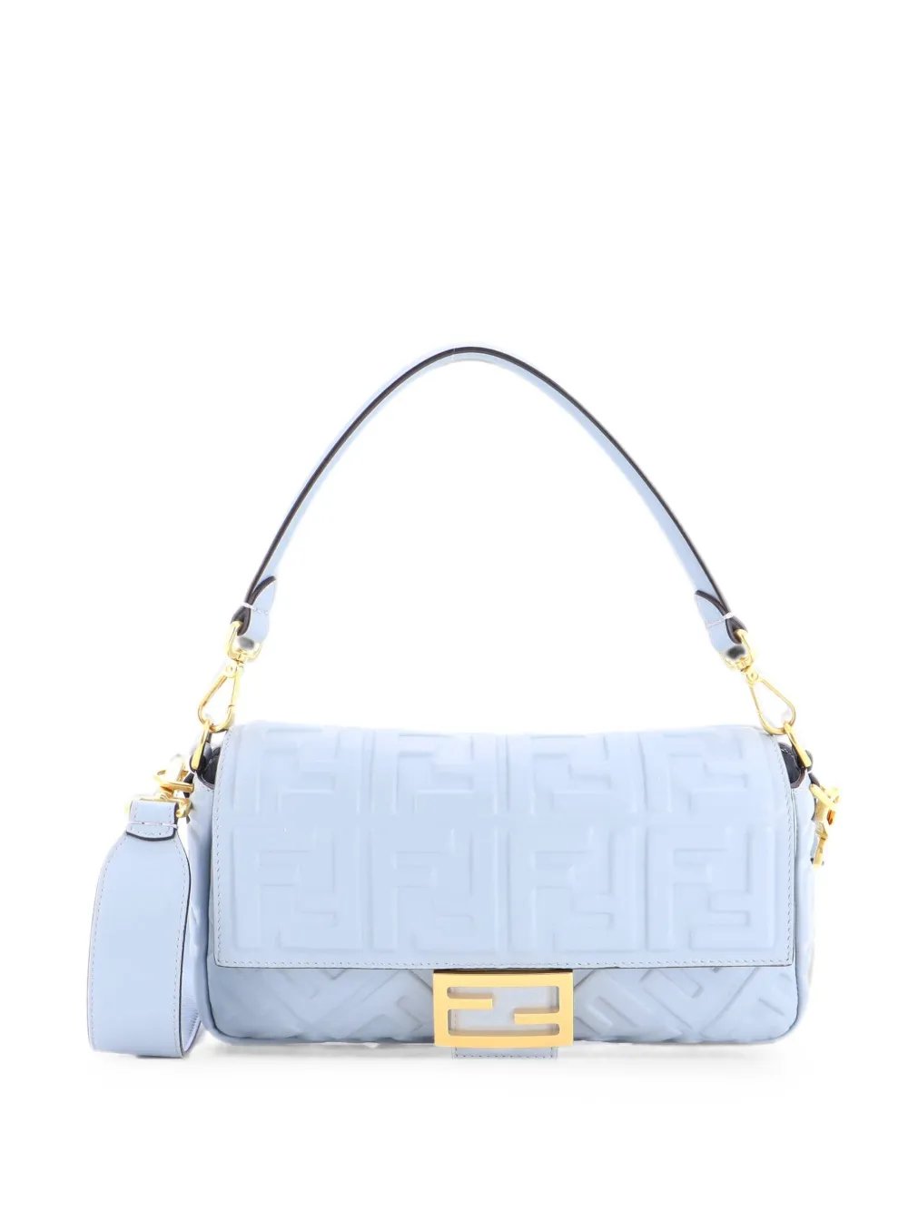 Baguette NM Bag Zucca Embossed Leather Medium crossbody bag