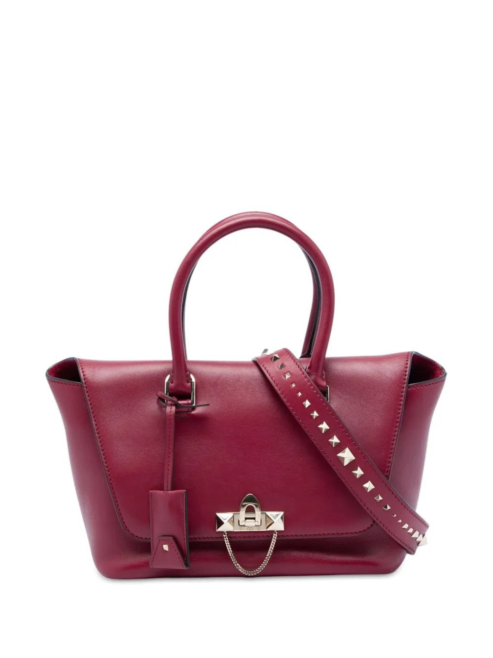 2018-2026 Leather Rockstud Demilune satchel
