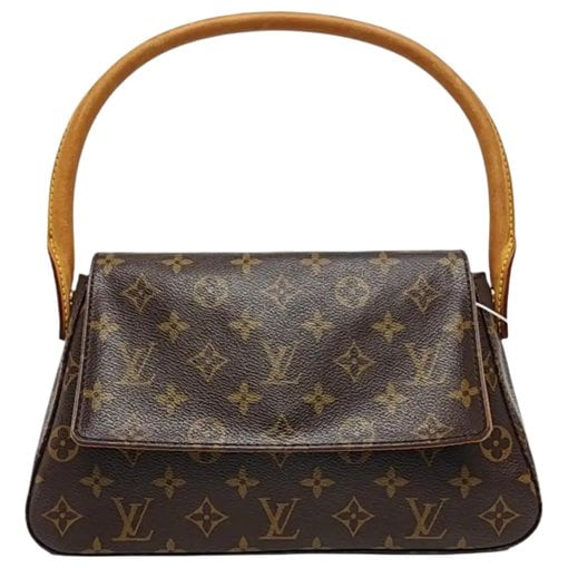 Looping leather handbag