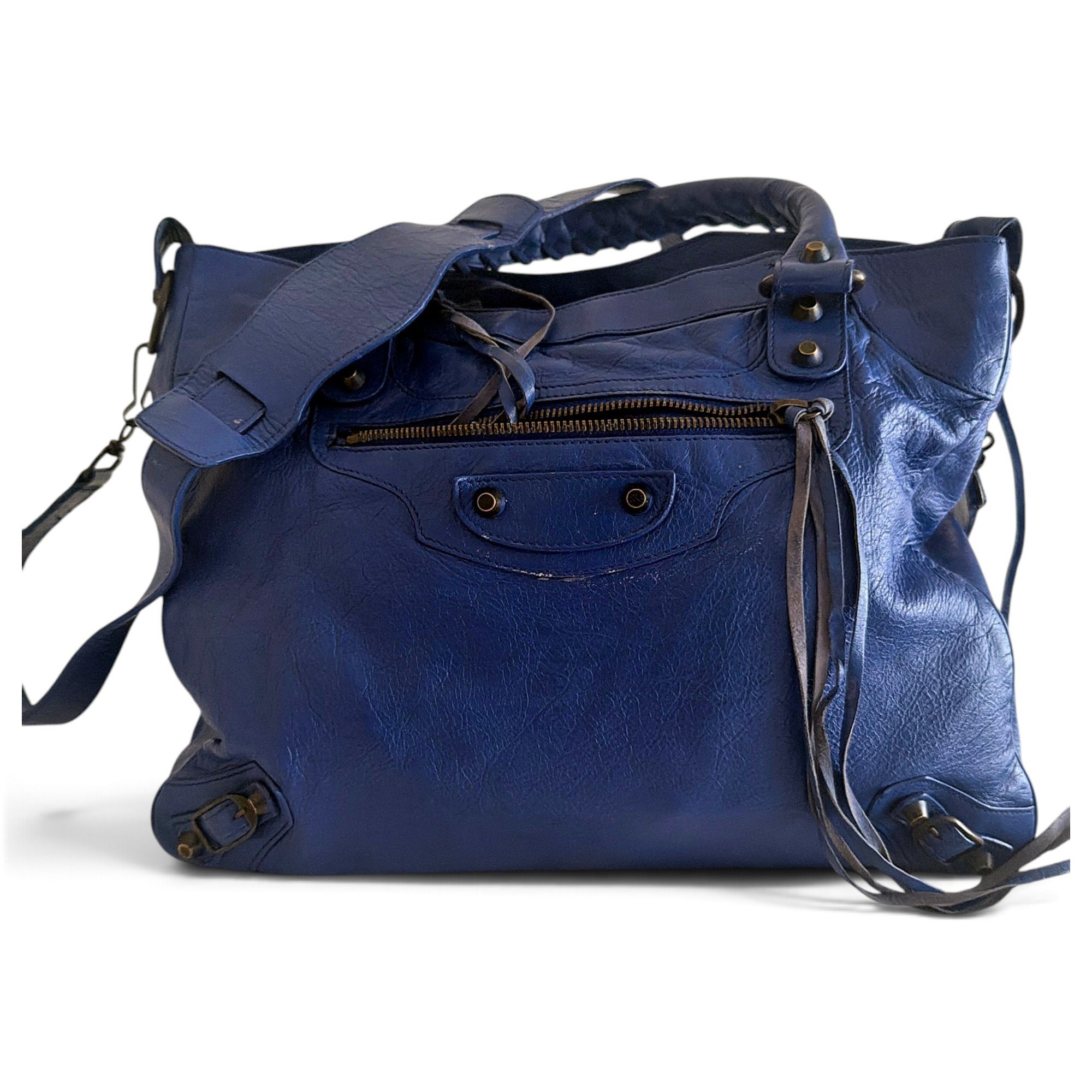 City leather handbag