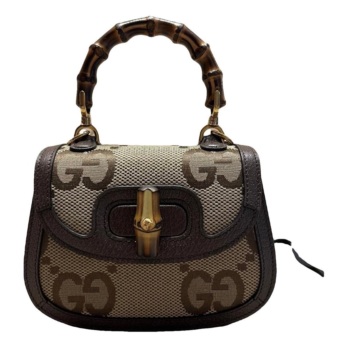 Convertible Pompon Bamboo Top Handle cloth handbag