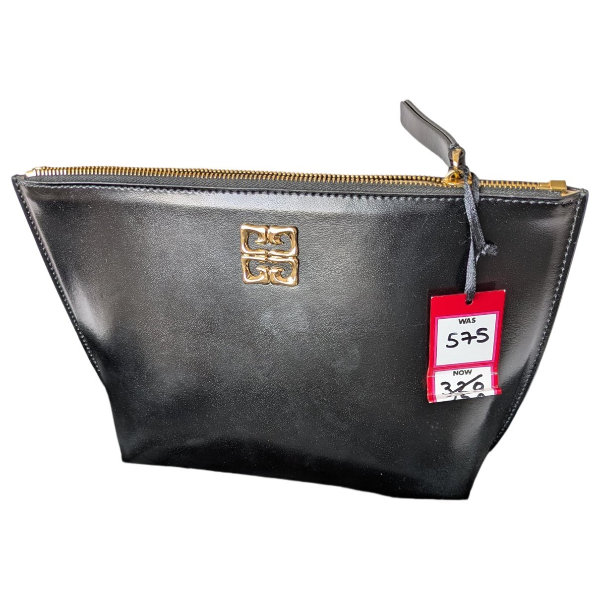 Leather clutch bag
