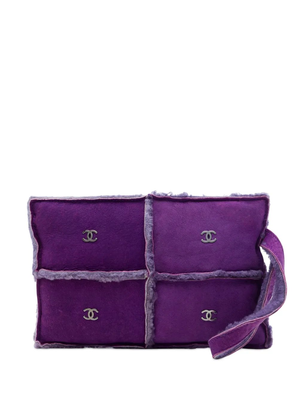 2000-2002 CC Suede and Shearling clutch bag