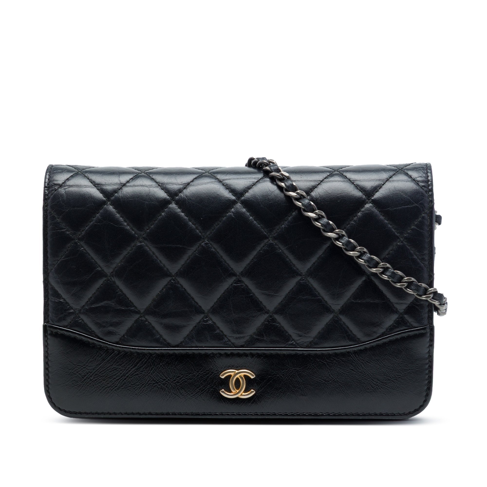 Wallet On Chain leather handbag