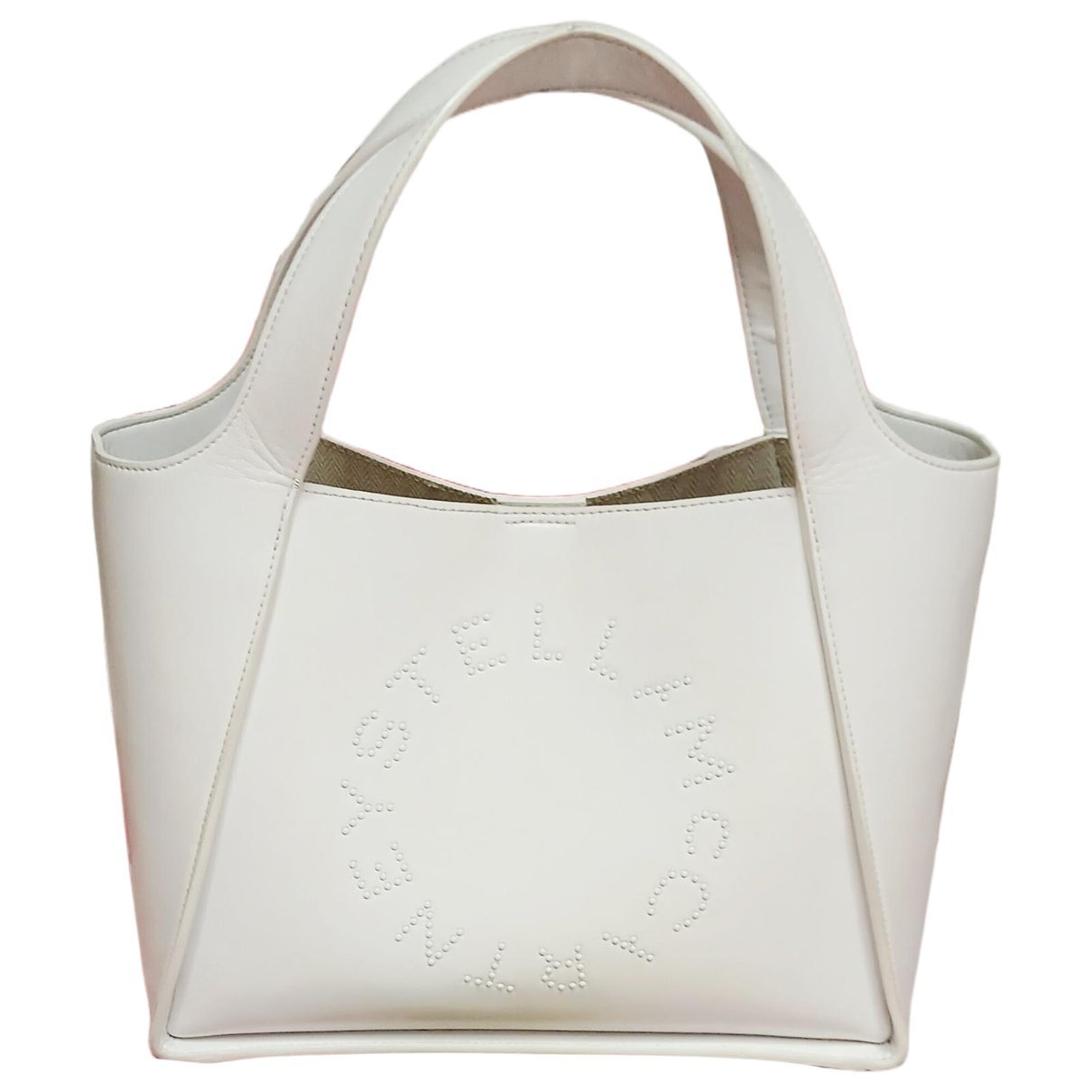 Logo vegan leather handbag