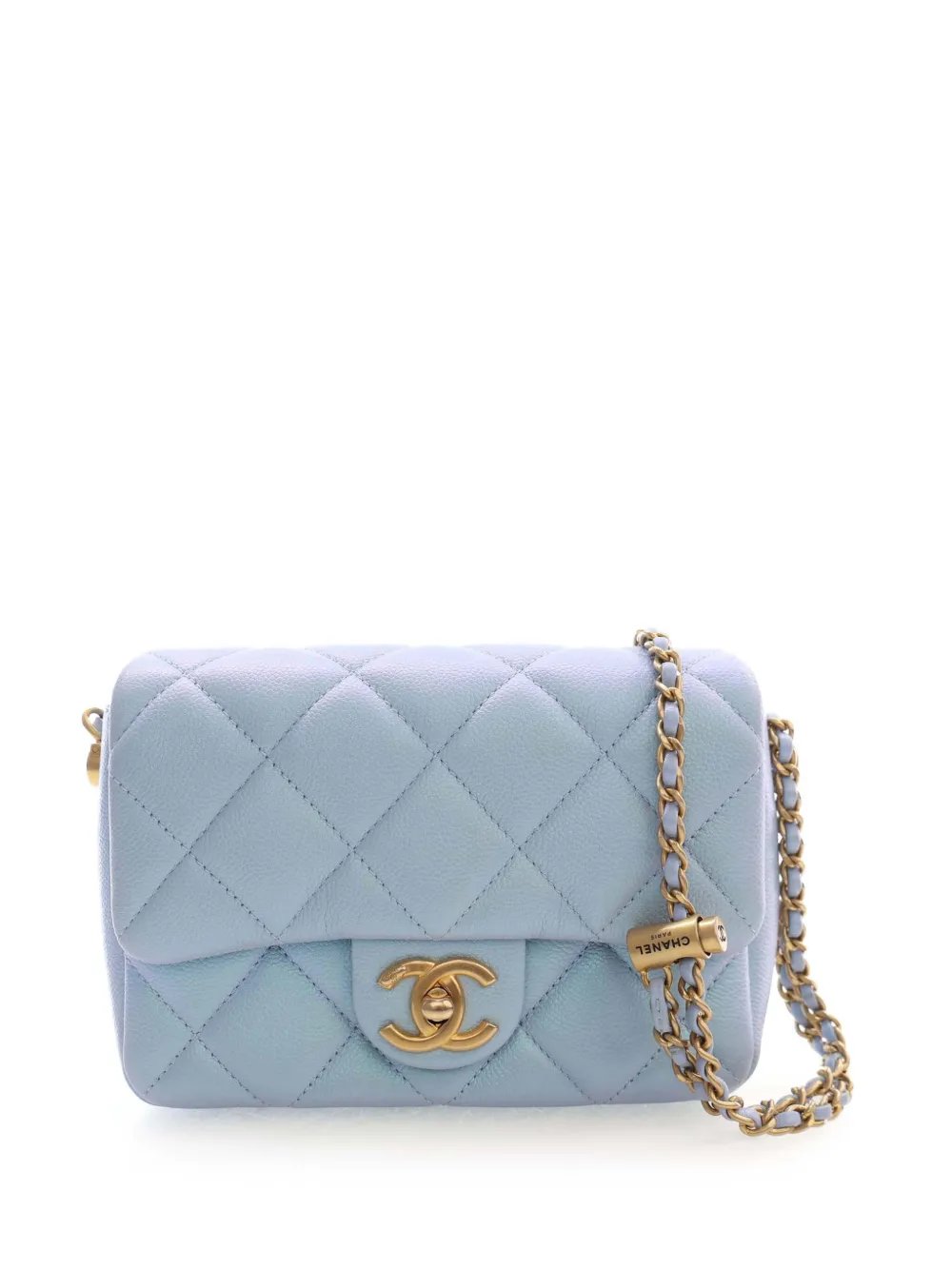 2021-2026 Mini Quilted Iridescent Caviar My Perfect Flap crossbody bag