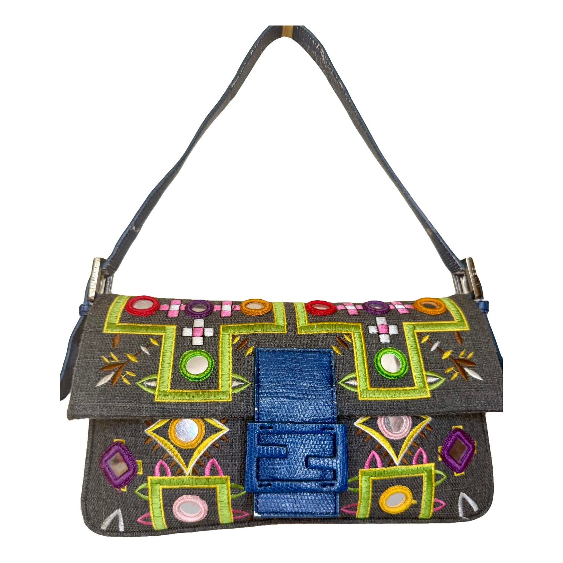 Baguette wool handbag