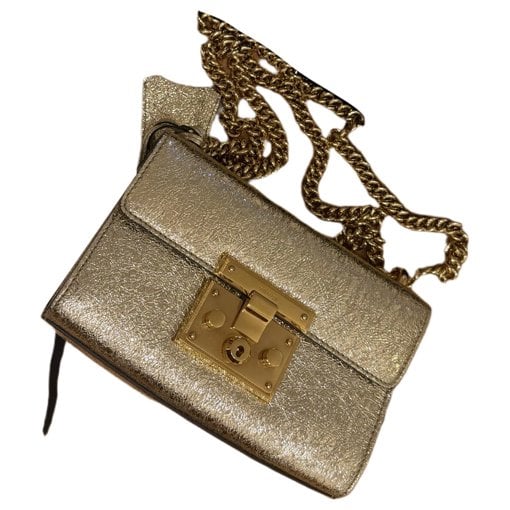 Padlock leather handbag