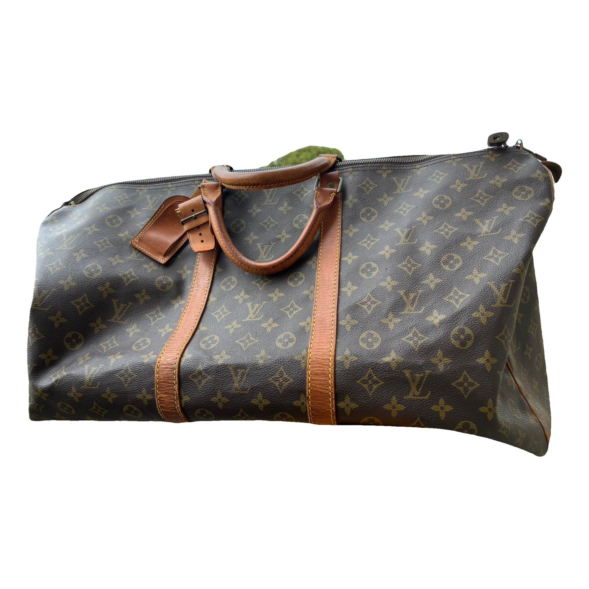 Keepall leather travel bag