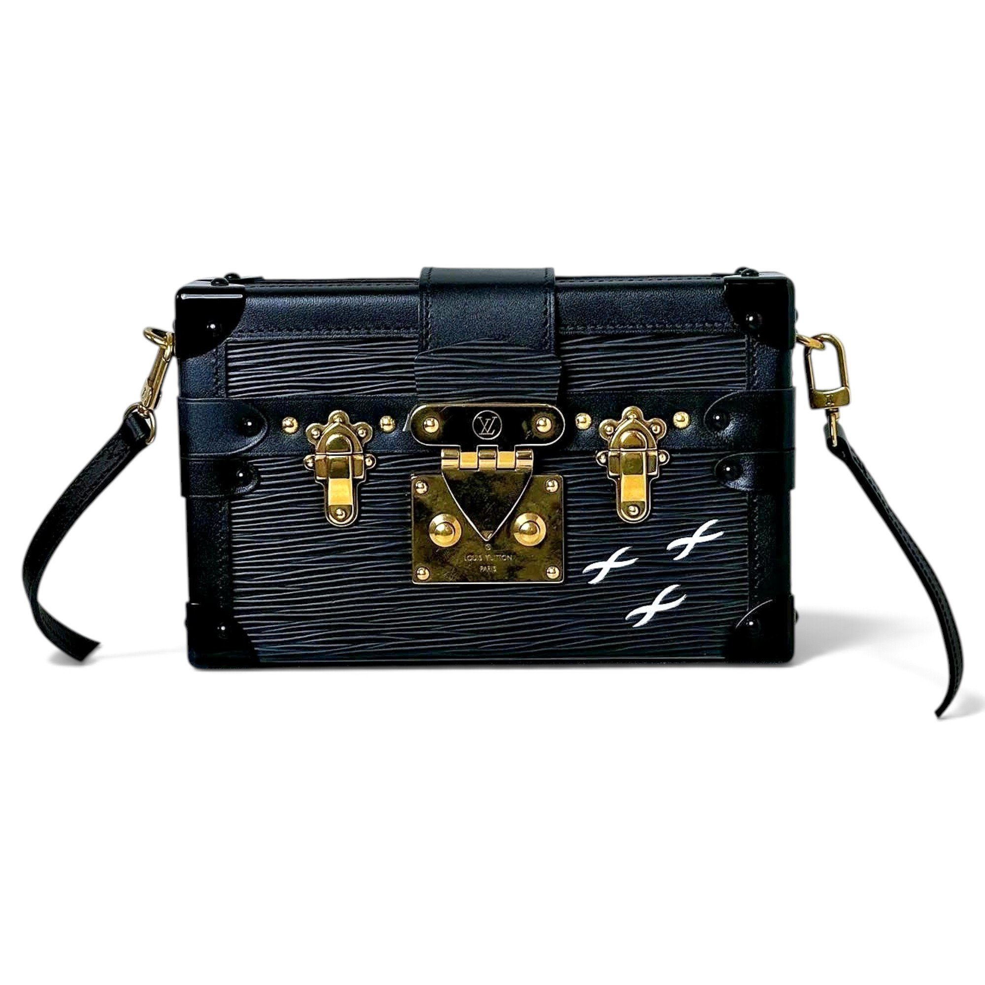 Petite Malle leather crossbody bag