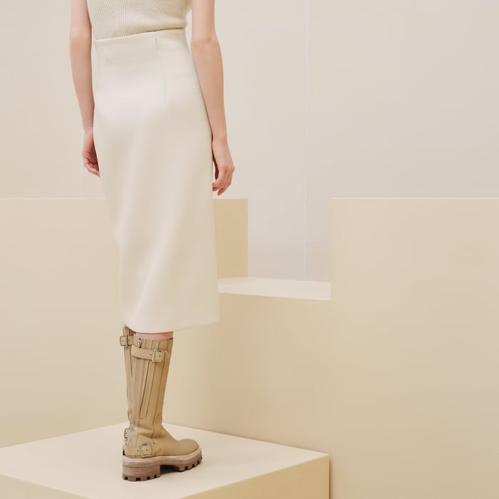 Blanc Naturel High-waisted Pencil Skirt