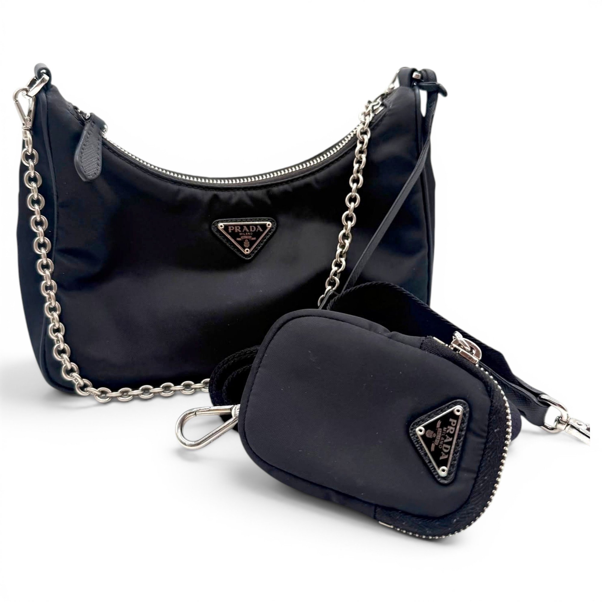 Re-edition leather handbag