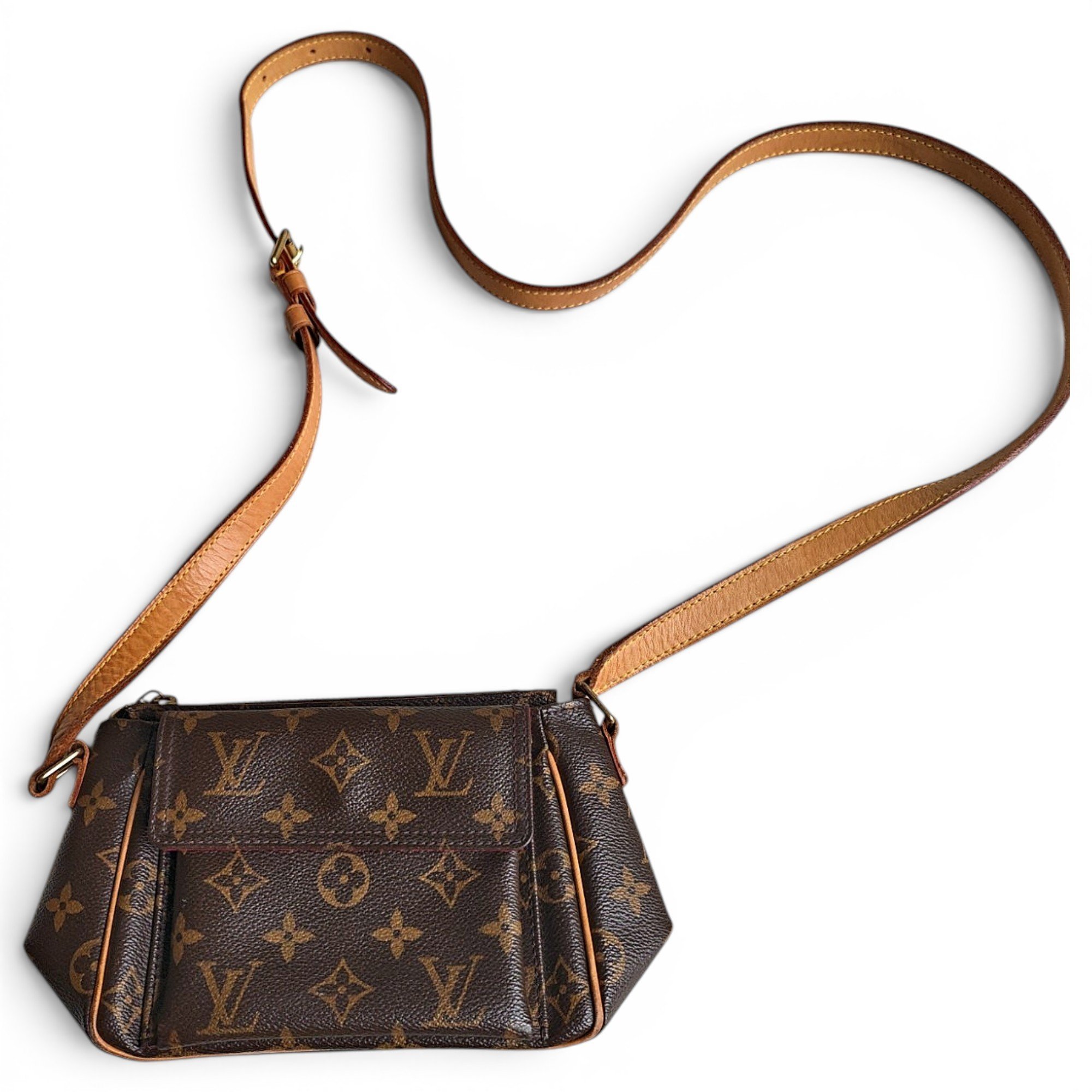 Twin leather crossbody bag