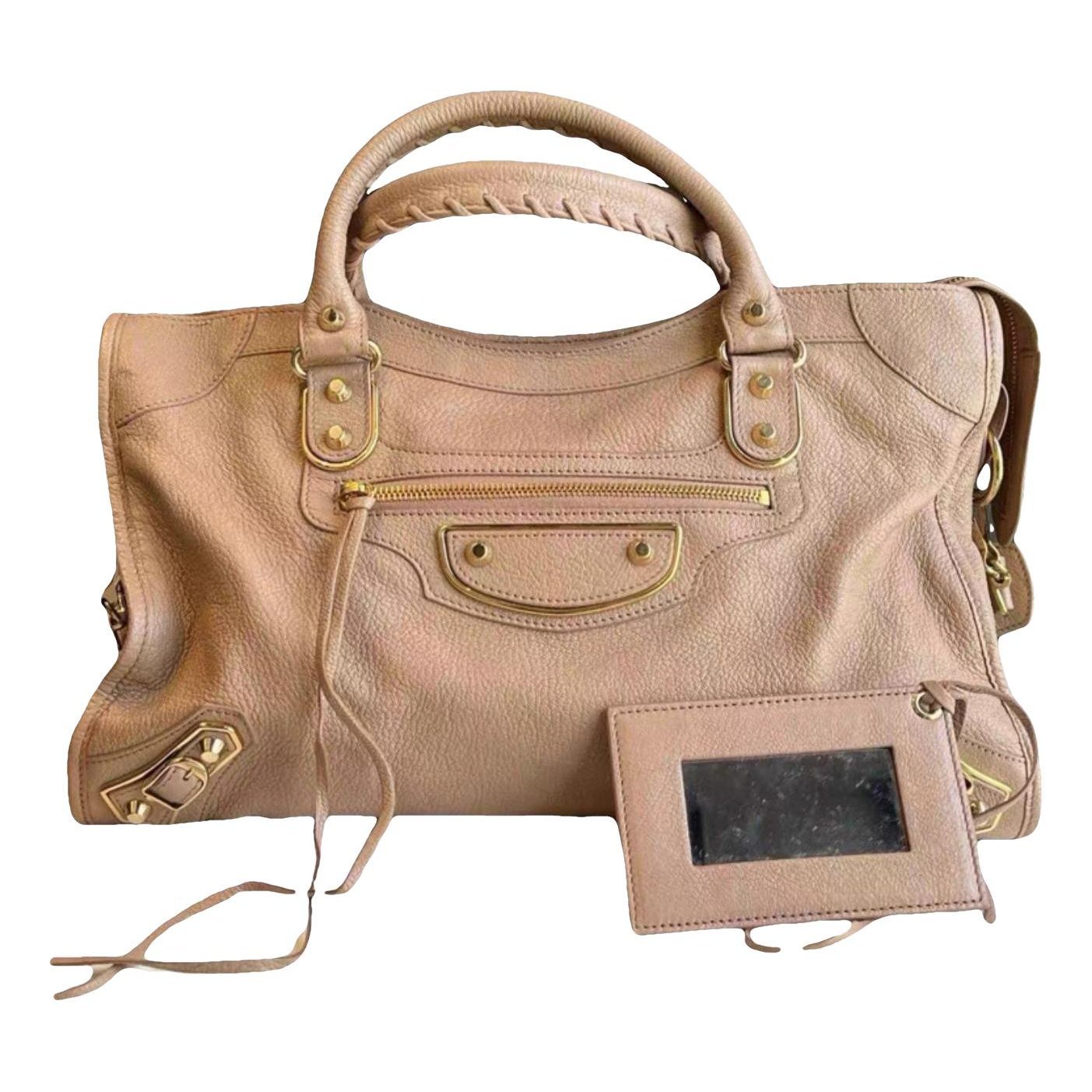 Classic Metalic leather handbag