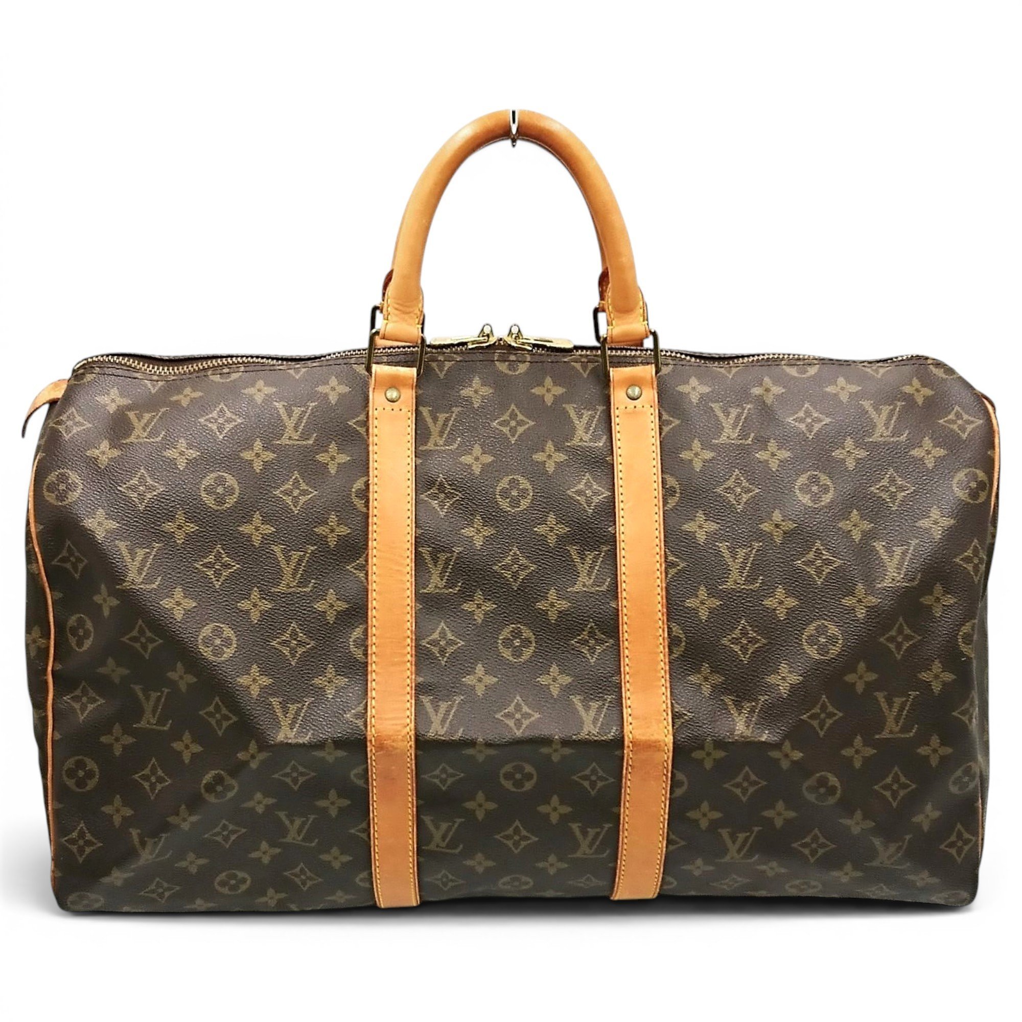Keepall leather travel bag
