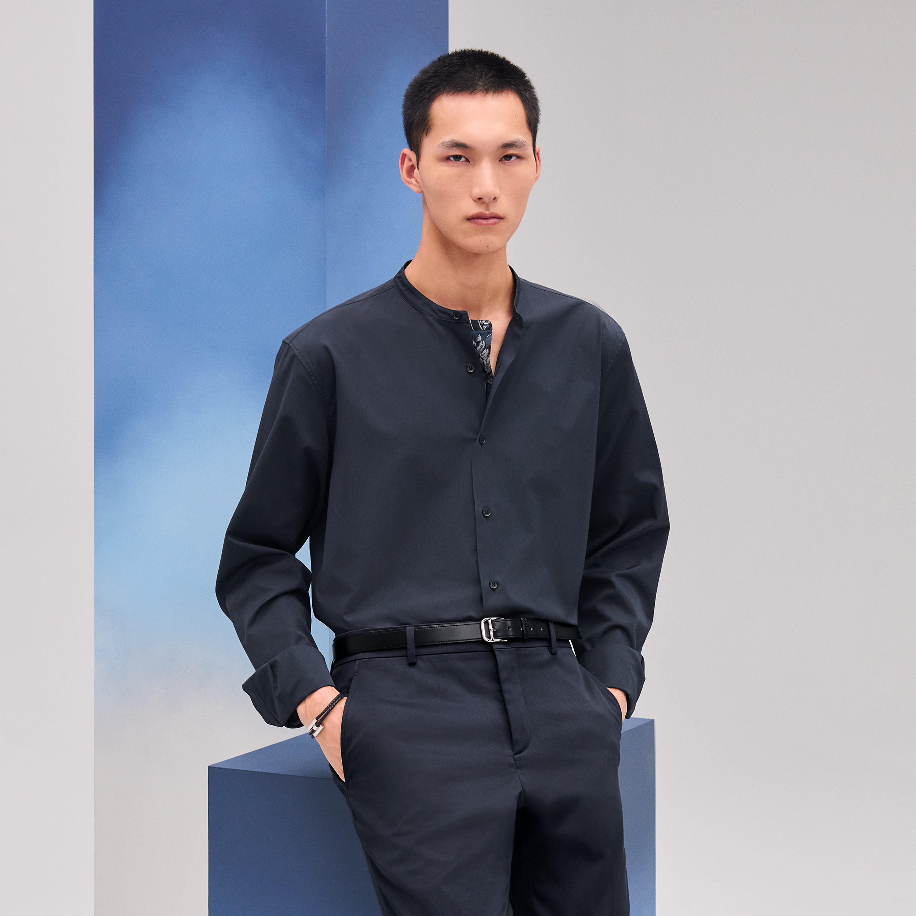 Coup double straight cut shirt