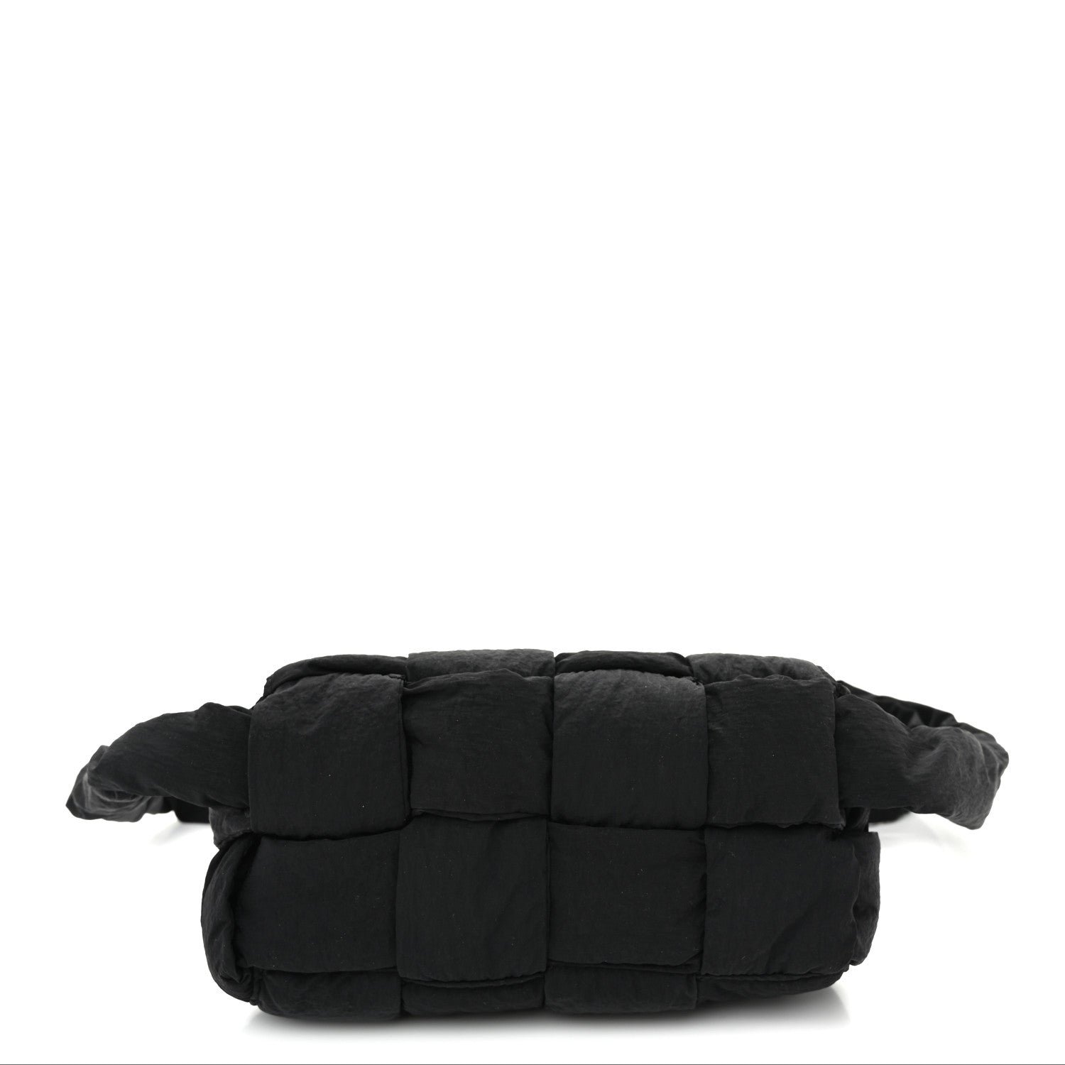 Bottega Veneta Nylon Intrecciato Padded Tech Mini Cassette Belt Bag Black