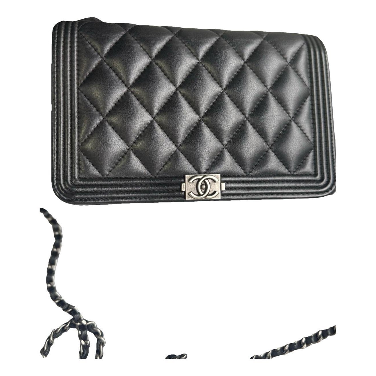 Wallet On Chain Boy leather crossbody bag