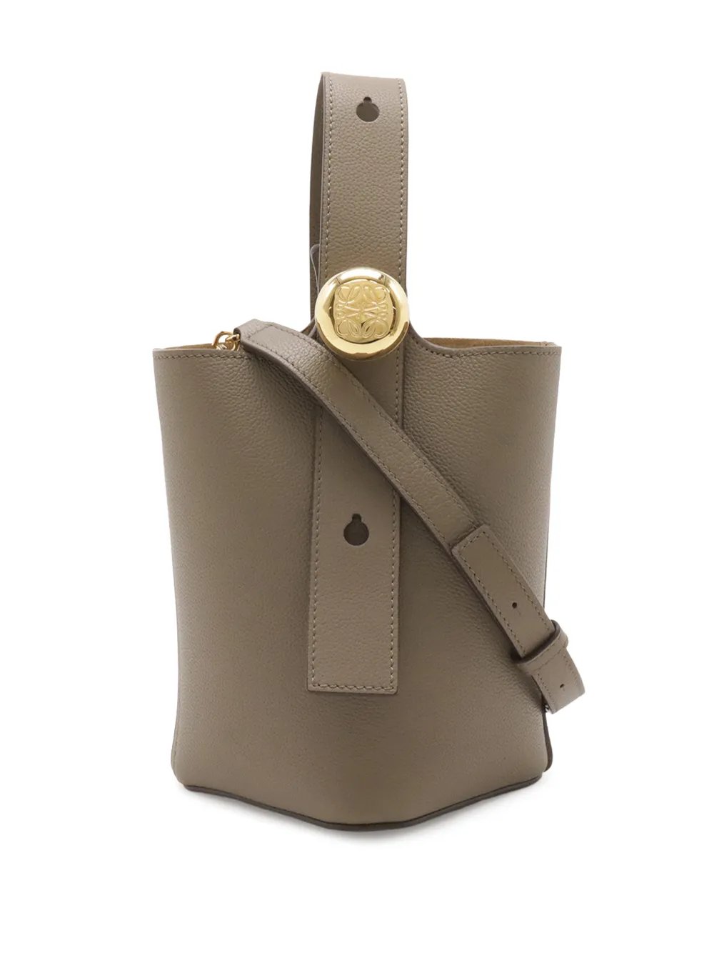 Loewe 2021-2026 Mini Leather Pebble Bucket Bag satchel