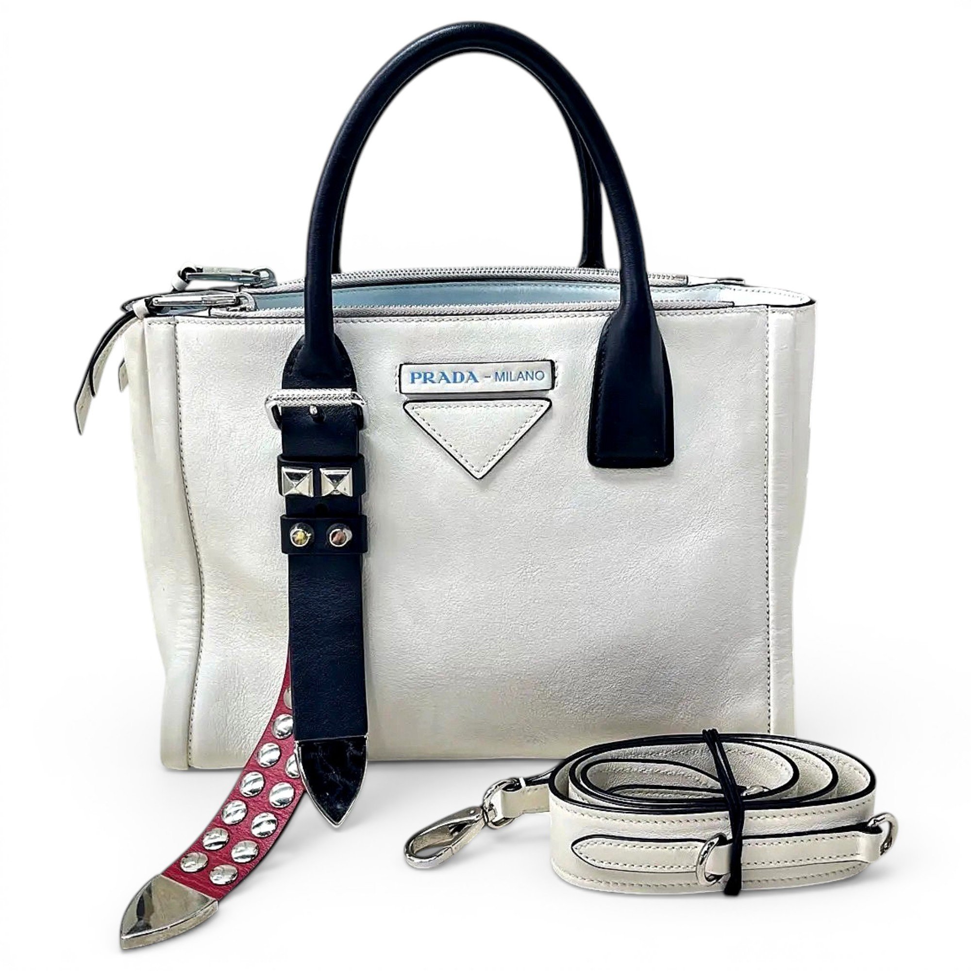 Concept leather crossbody bag