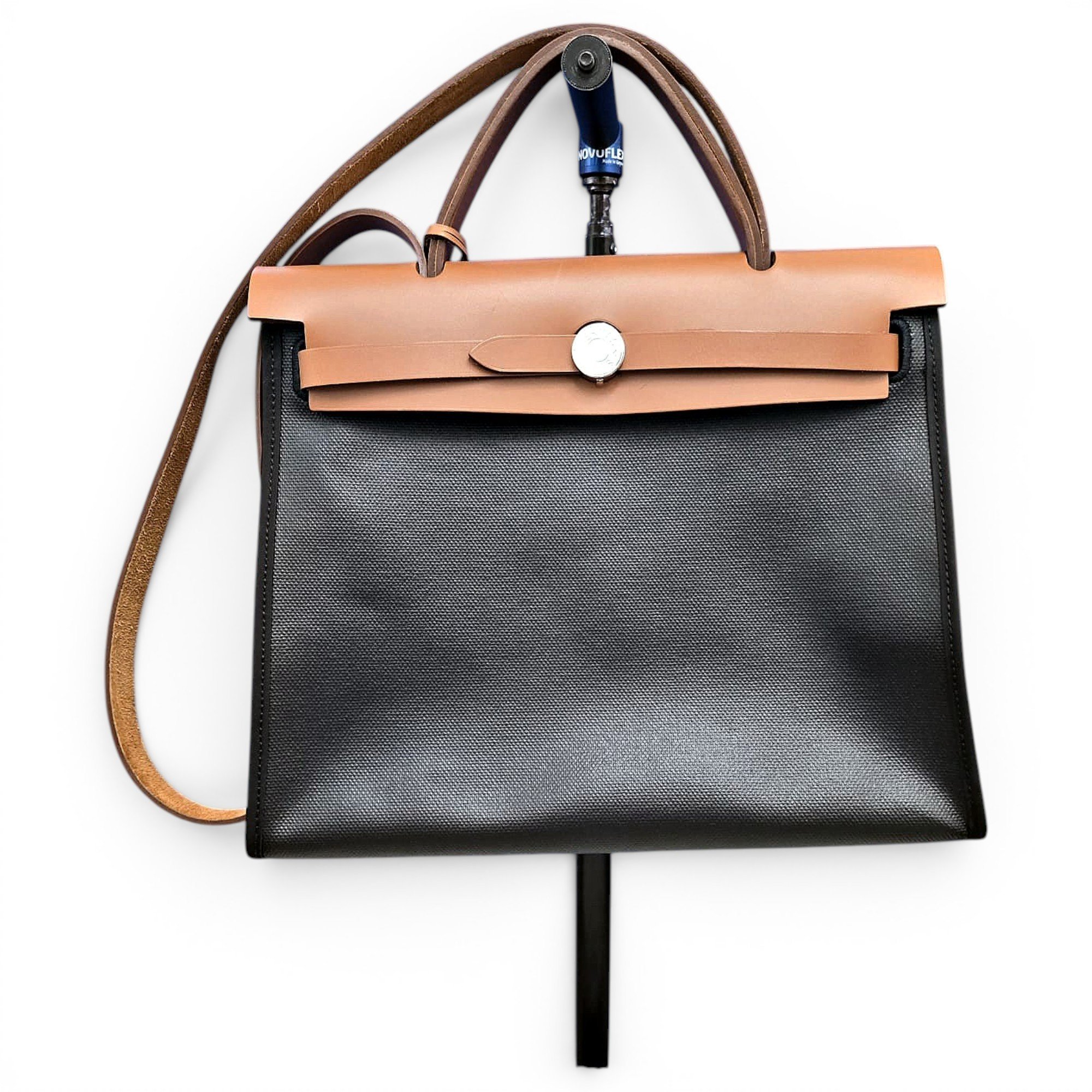 Hermes Herbag Handbag Toile H Berline Canvas