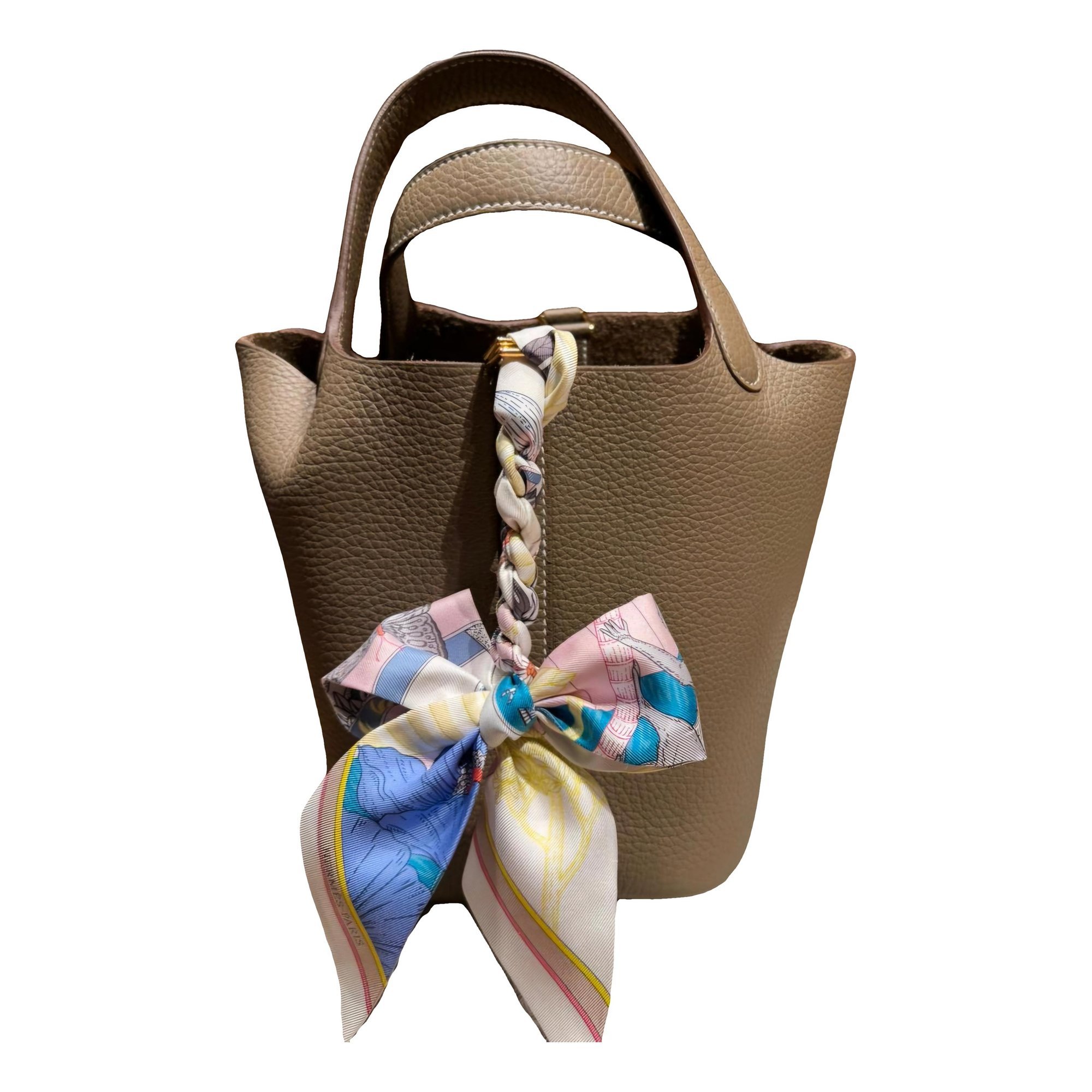 Picotin leather tote
