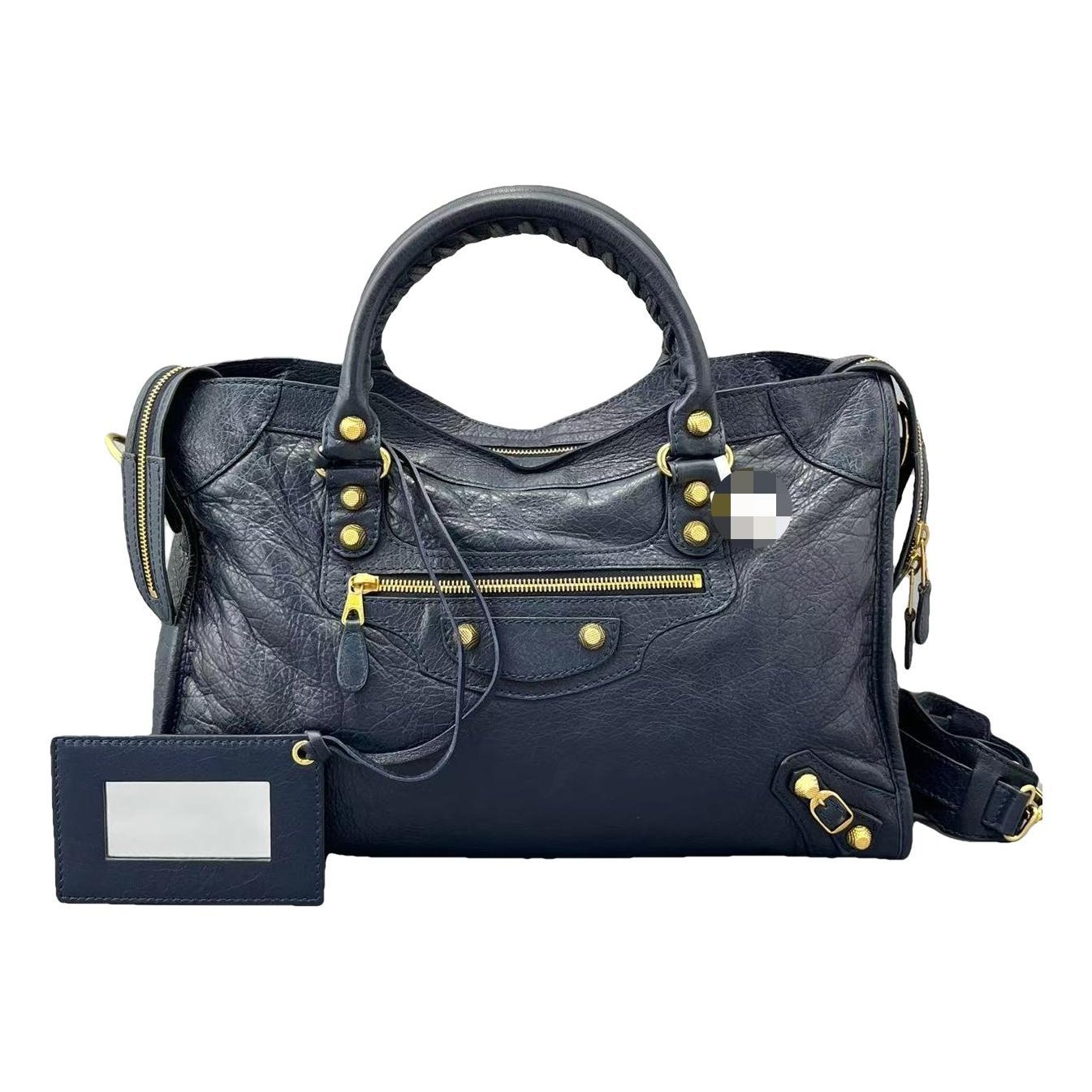 City leather handbag