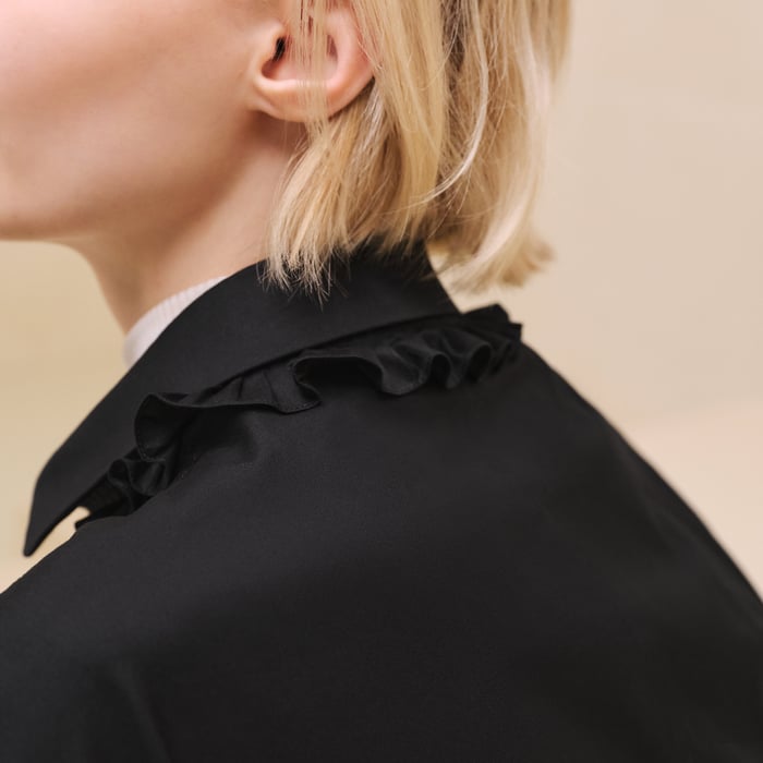 Noir Drawstring Overshirt