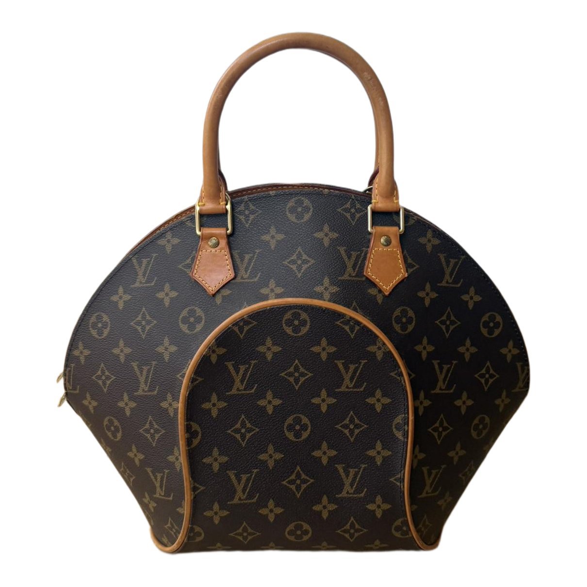 Ellipse leather handbag