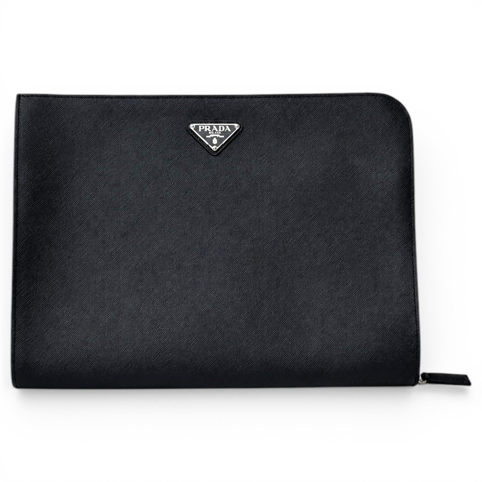 Leather clutch bag