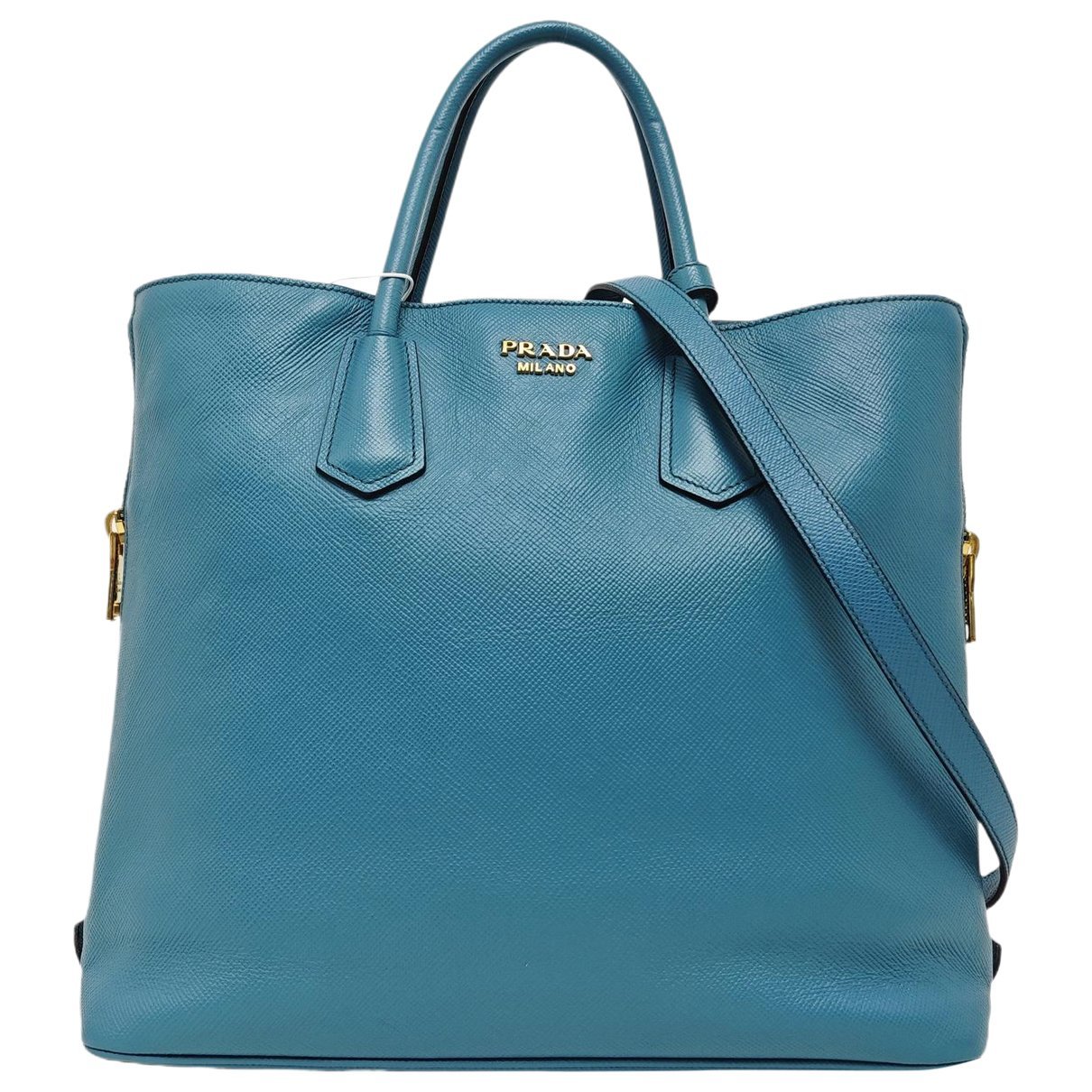 Double leather handbag