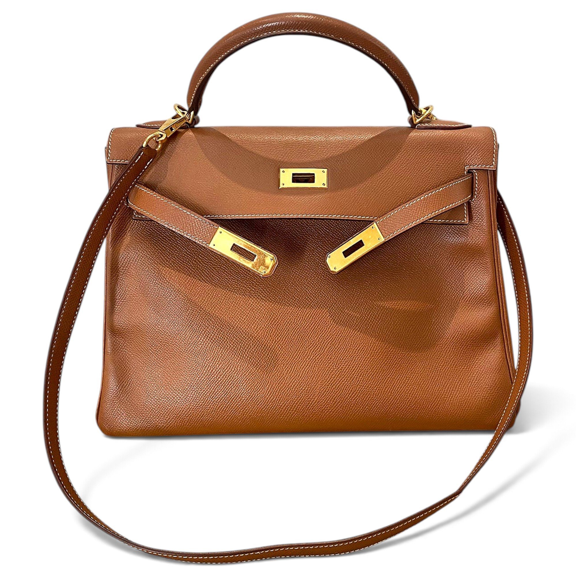 Hermes Kelly 32 Handbag Gold
