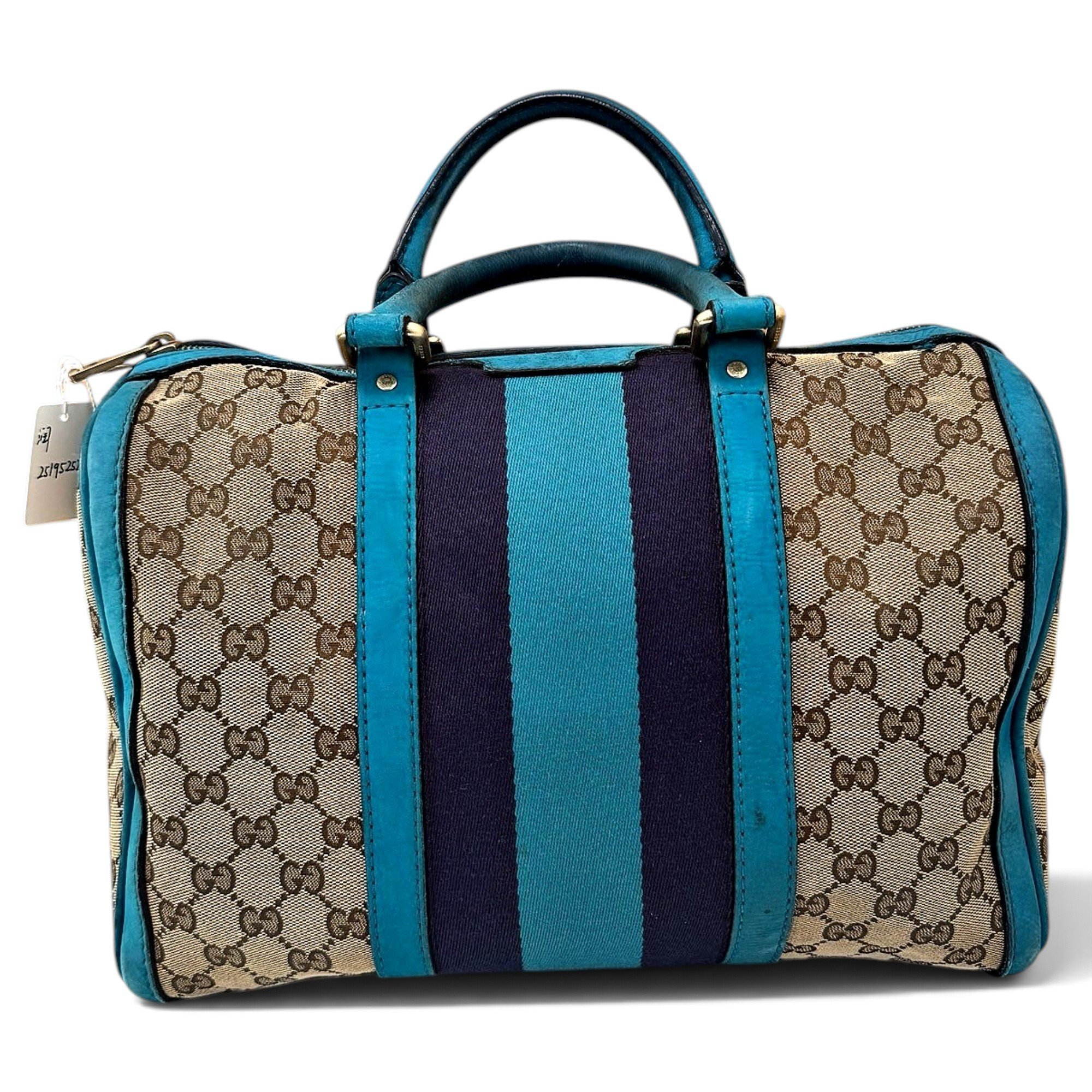 Boston leather bowling bag