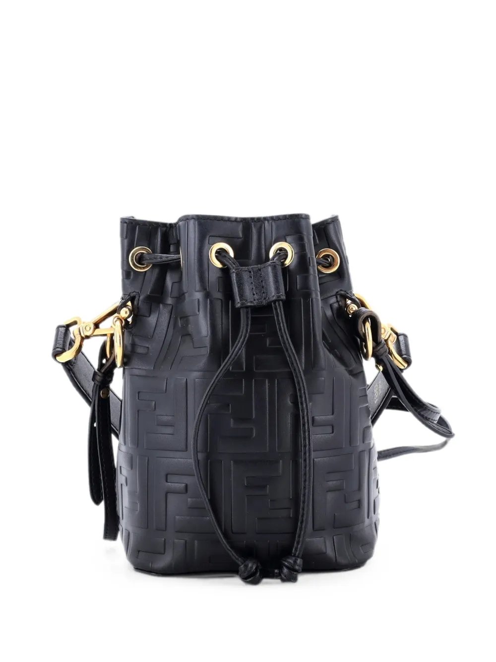 Mon Tresor Zucca Embossed Leather Mini bucket bag