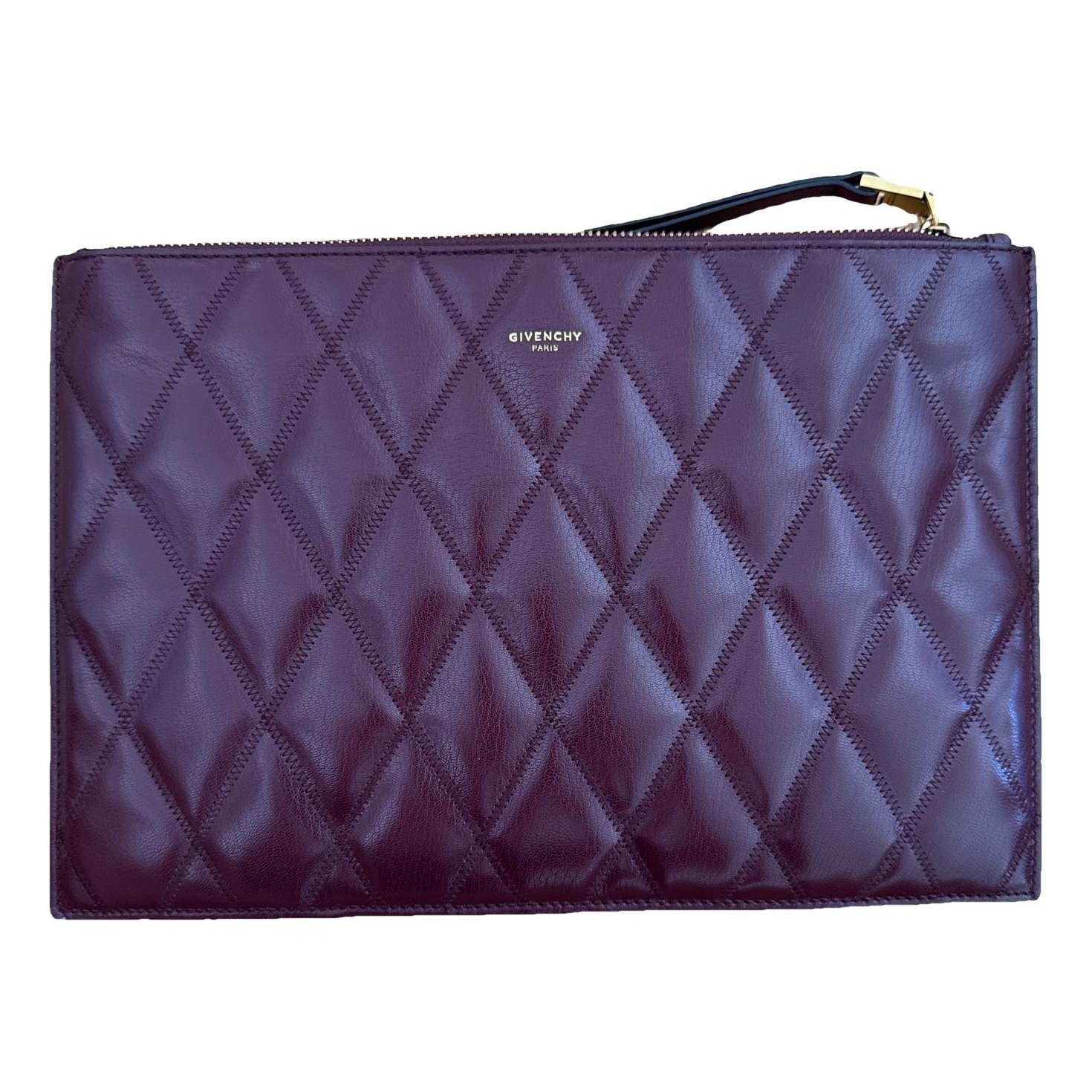 Leather clutch bag