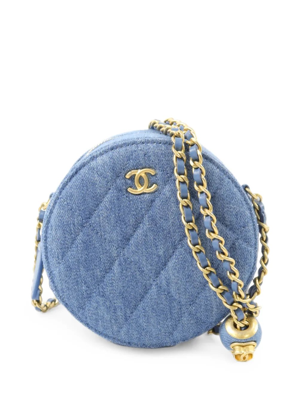 CC diamond-quilted shoulder bag